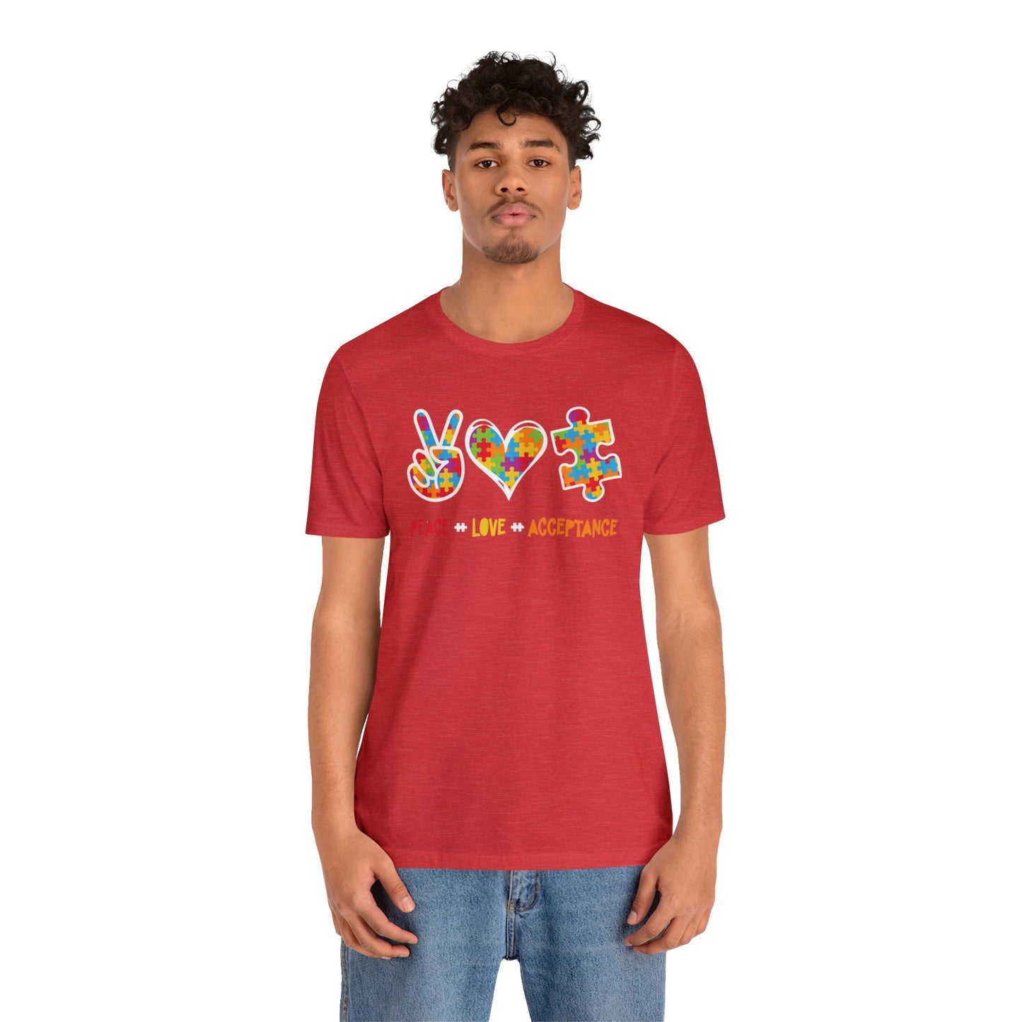 Peace, Love, Acceptance Unisex Jersey Tee