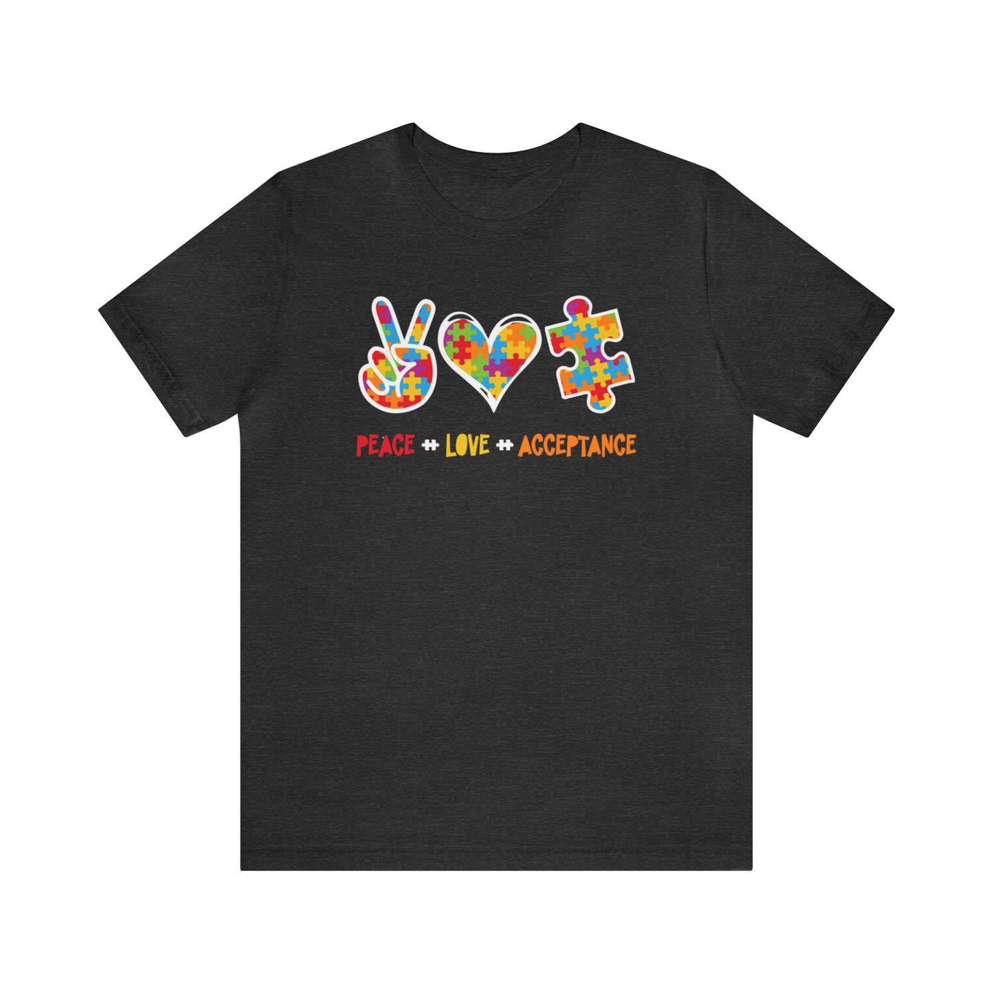 Peace, Love, Acceptance Unisex Jersey Tee