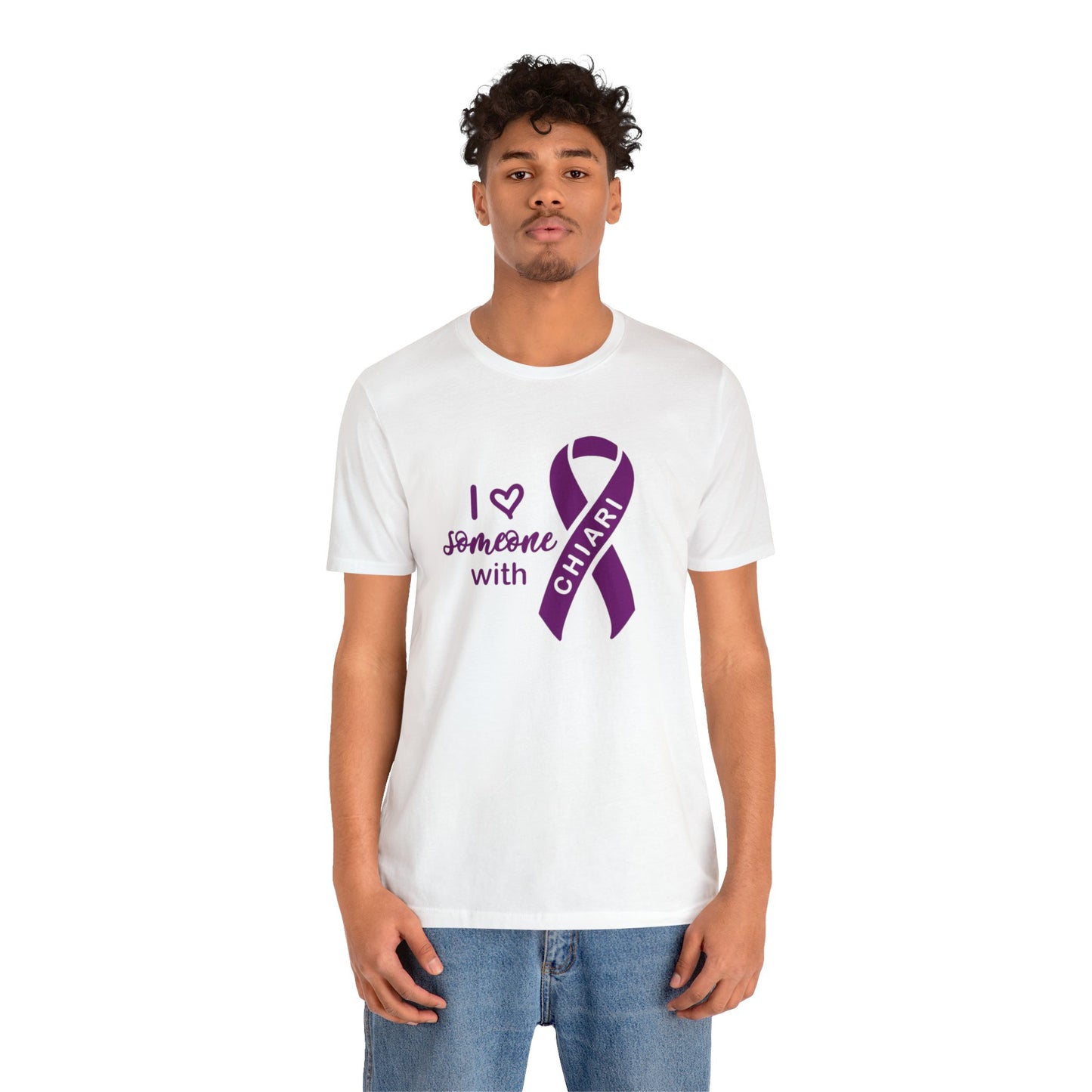 I love someone w/Chiari Unisex Jersey Tee