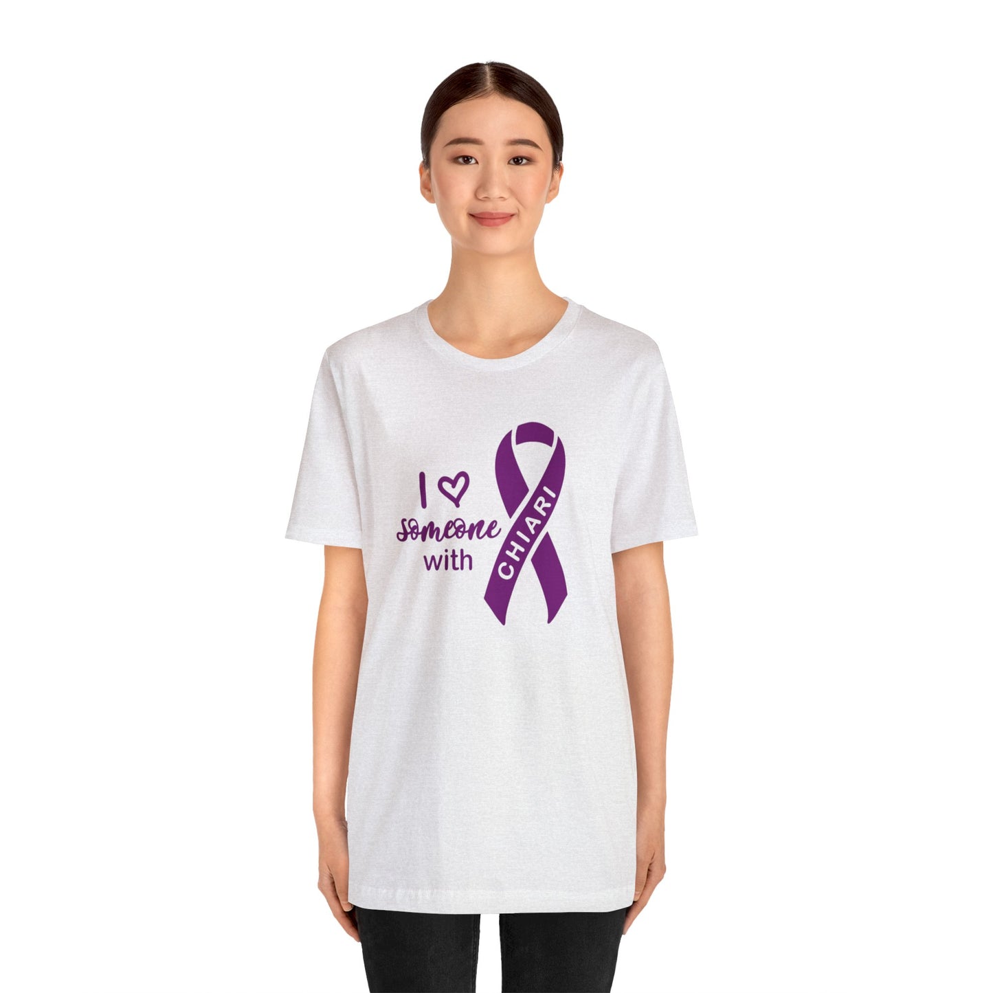 I love someone w/Chiari Unisex Jersey Tee