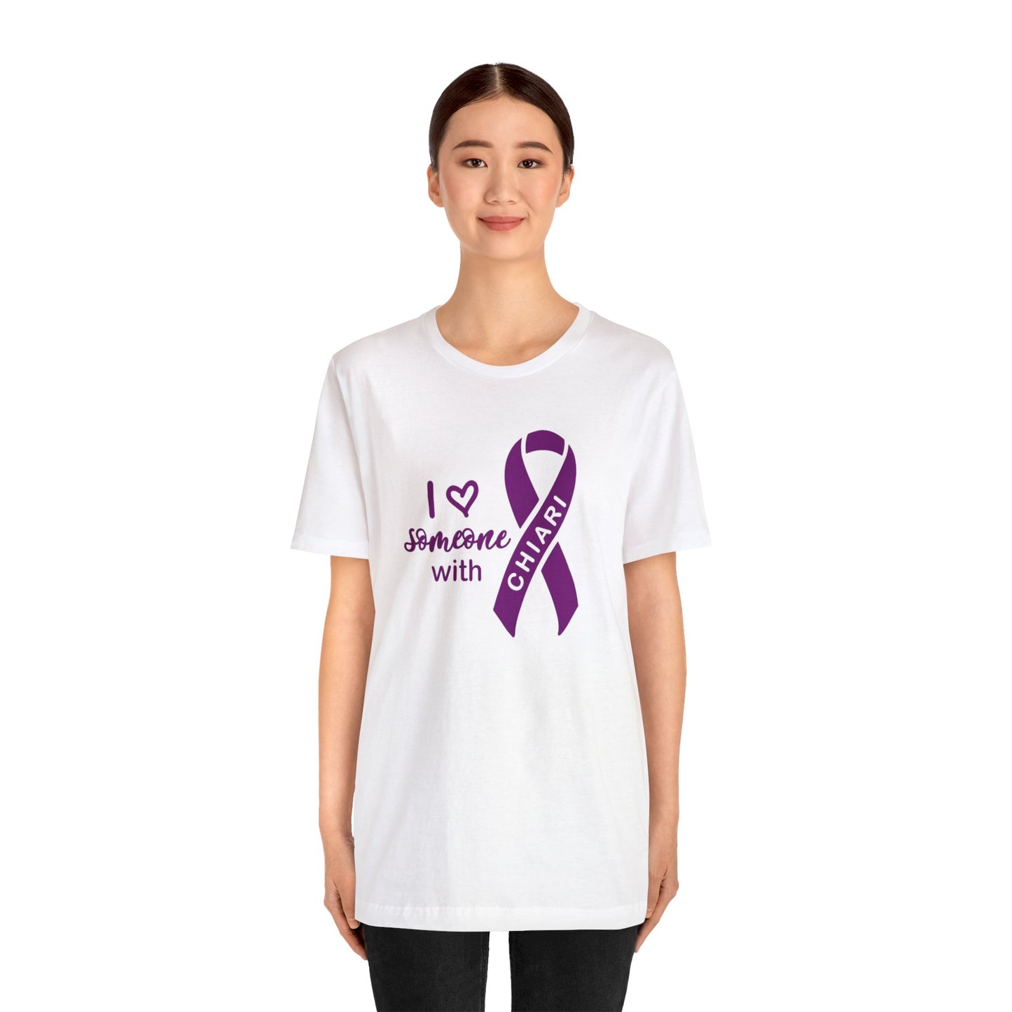 I love someone w/Chiari Unisex Jersey Tee