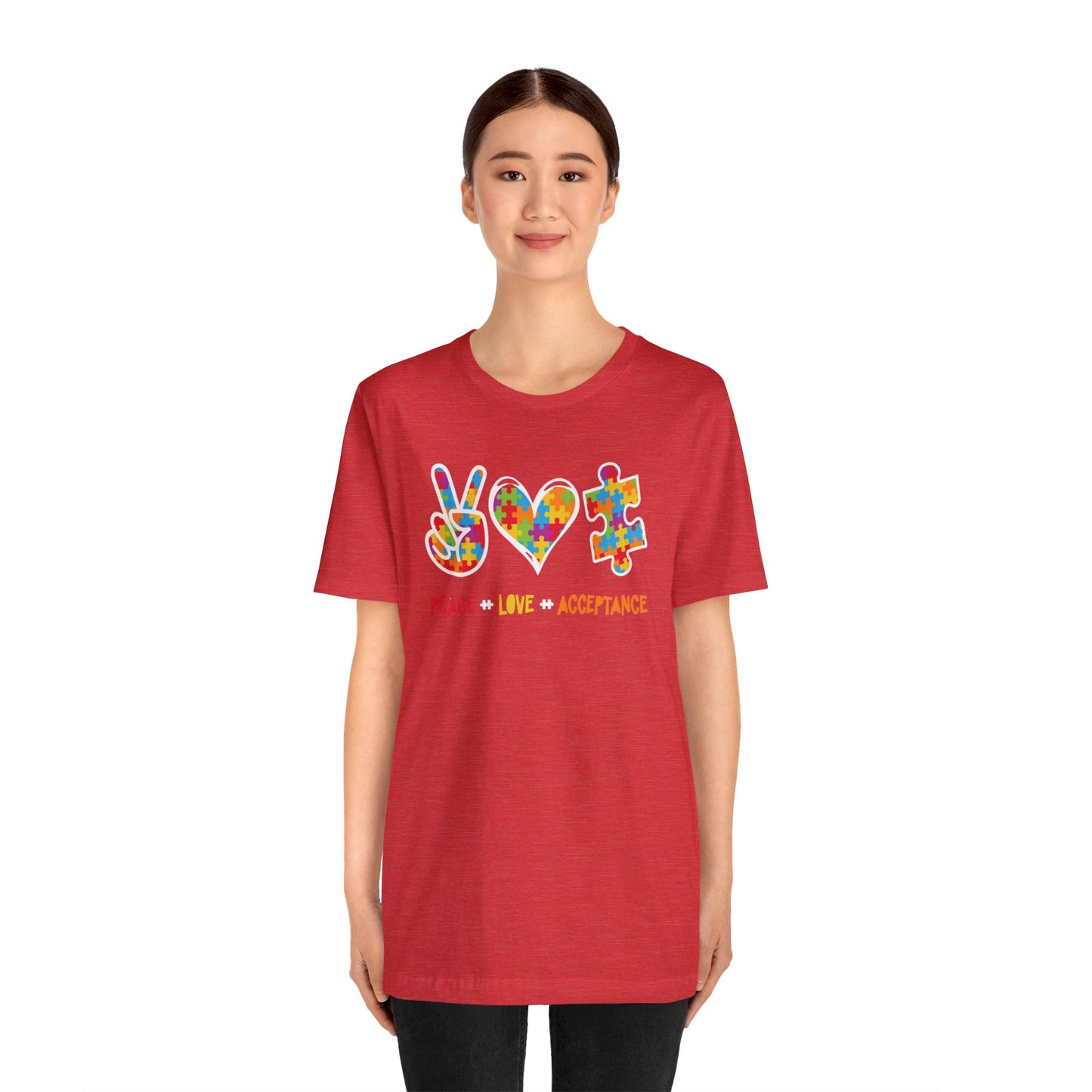 Peace, Love, Acceptance Unisex Jersey Tee