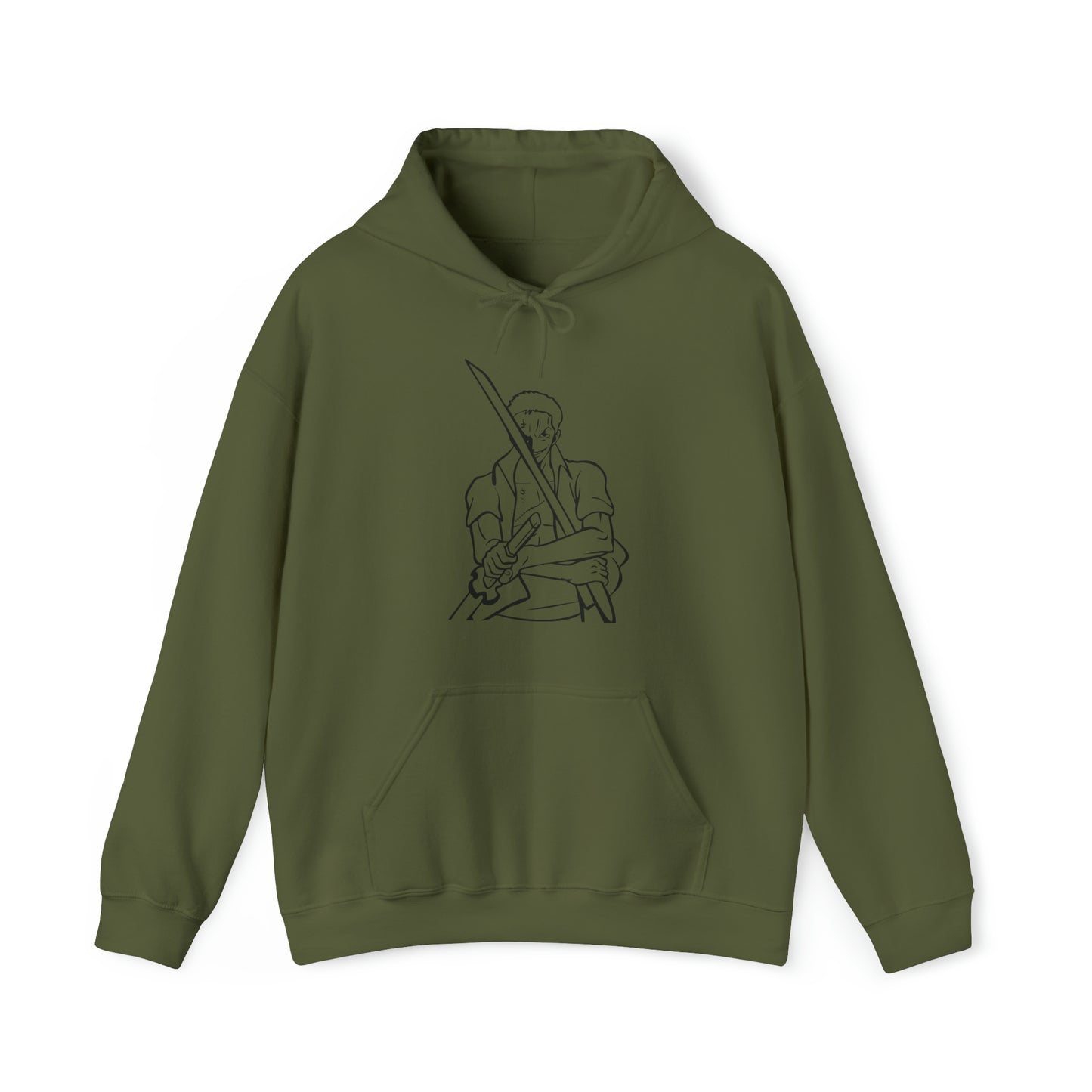 Zoro Sword Anime Unisex Blend™ Hooded Sweatshirt