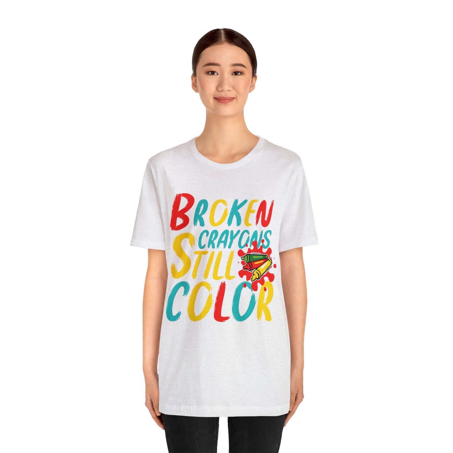 Broken Crayons still Color Unisex Jersey Tee