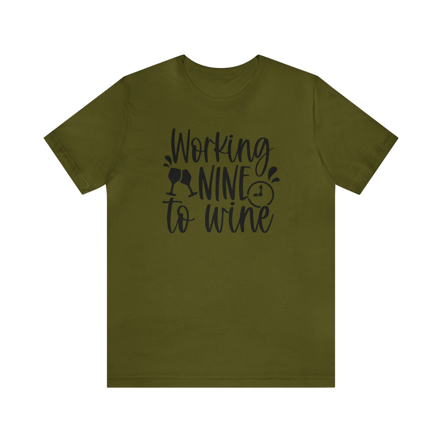 Working Nine to Wine Unisex Jersey Tee