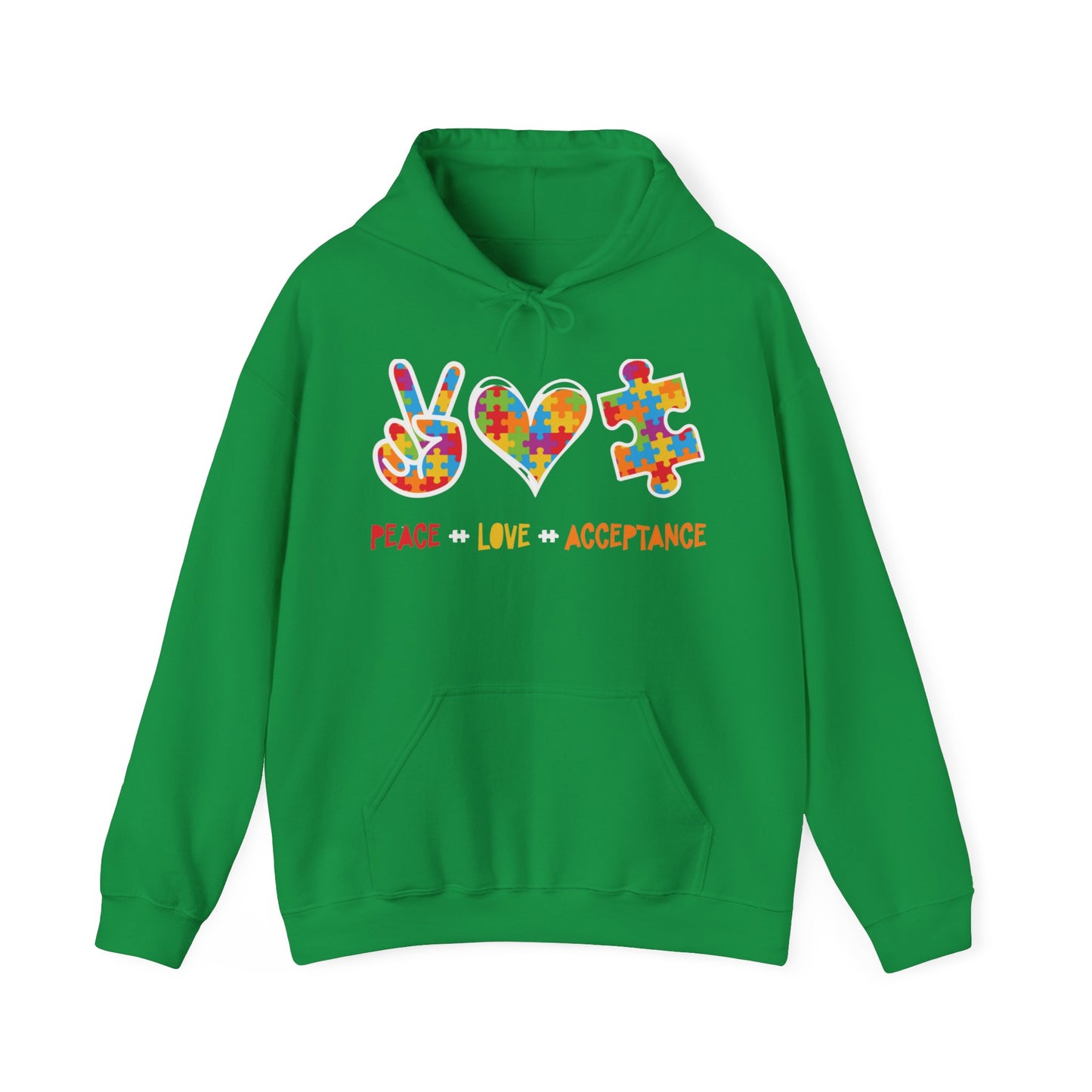 Peace Love Acceptance Heavy Blend™ Hooded Sweatshirt