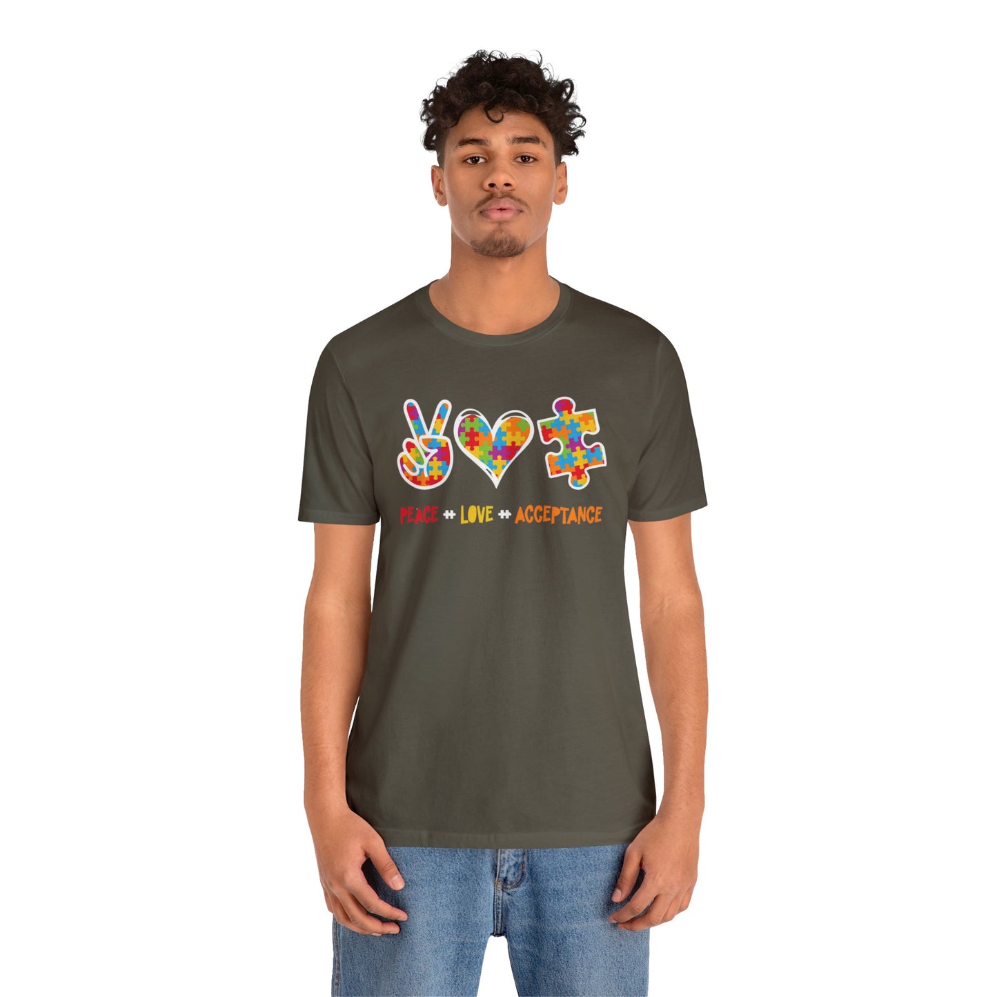 Peace, Love, Acceptance Unisex Jersey Tee