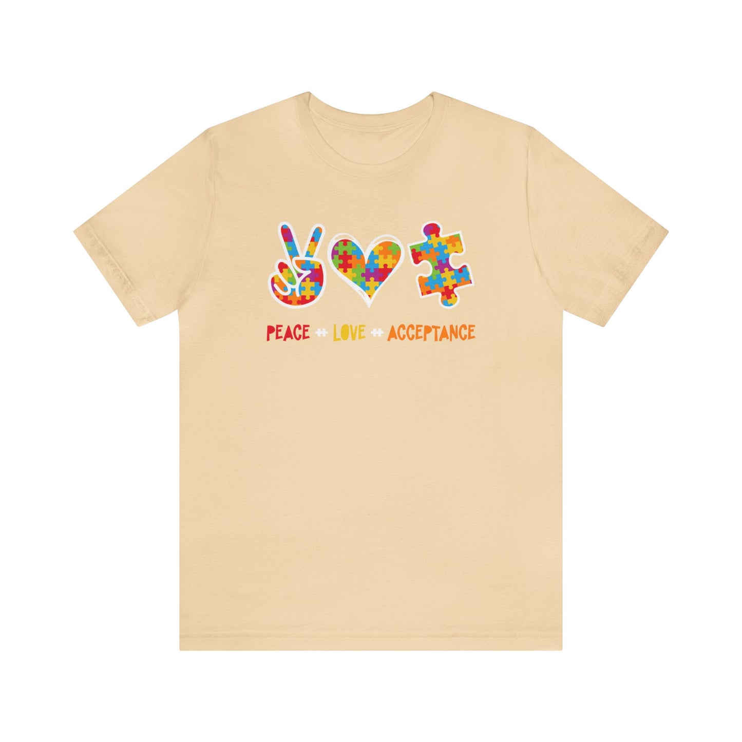 Peace, Love, Acceptance Unisex Jersey Tee