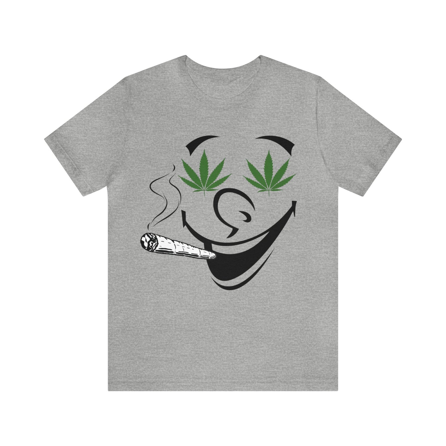 Smiling Smoking Cannibas Unisex Jersey Tee