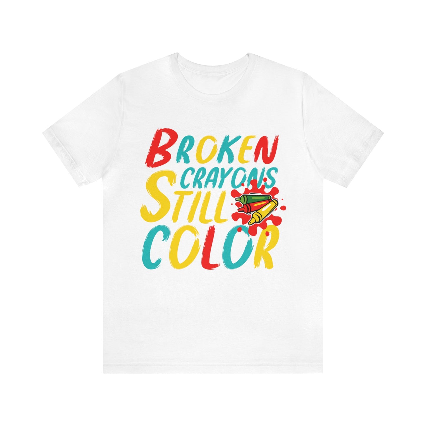 Broken Crayons still Color Unisex Jersey Tee