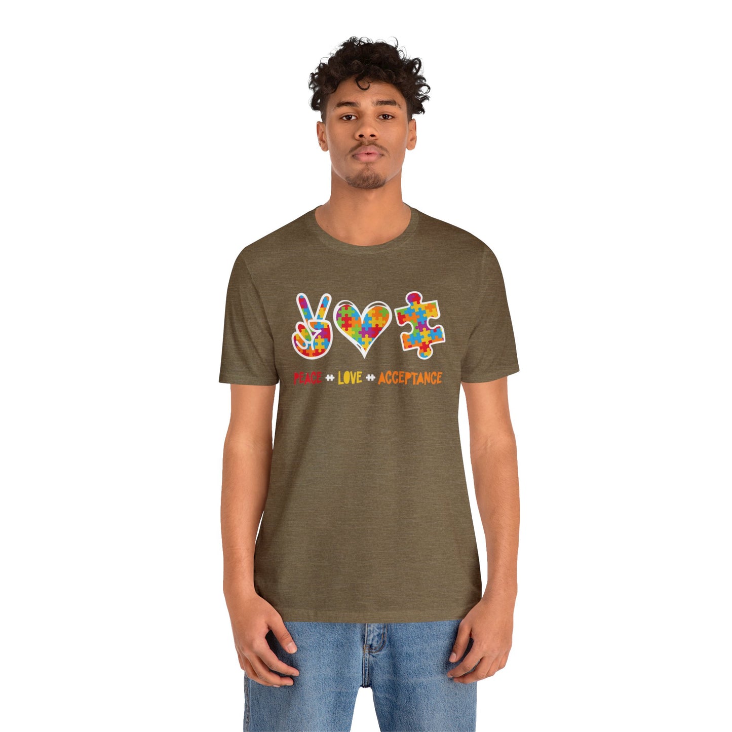 Peace, Love, Acceptance Unisex Jersey Tee