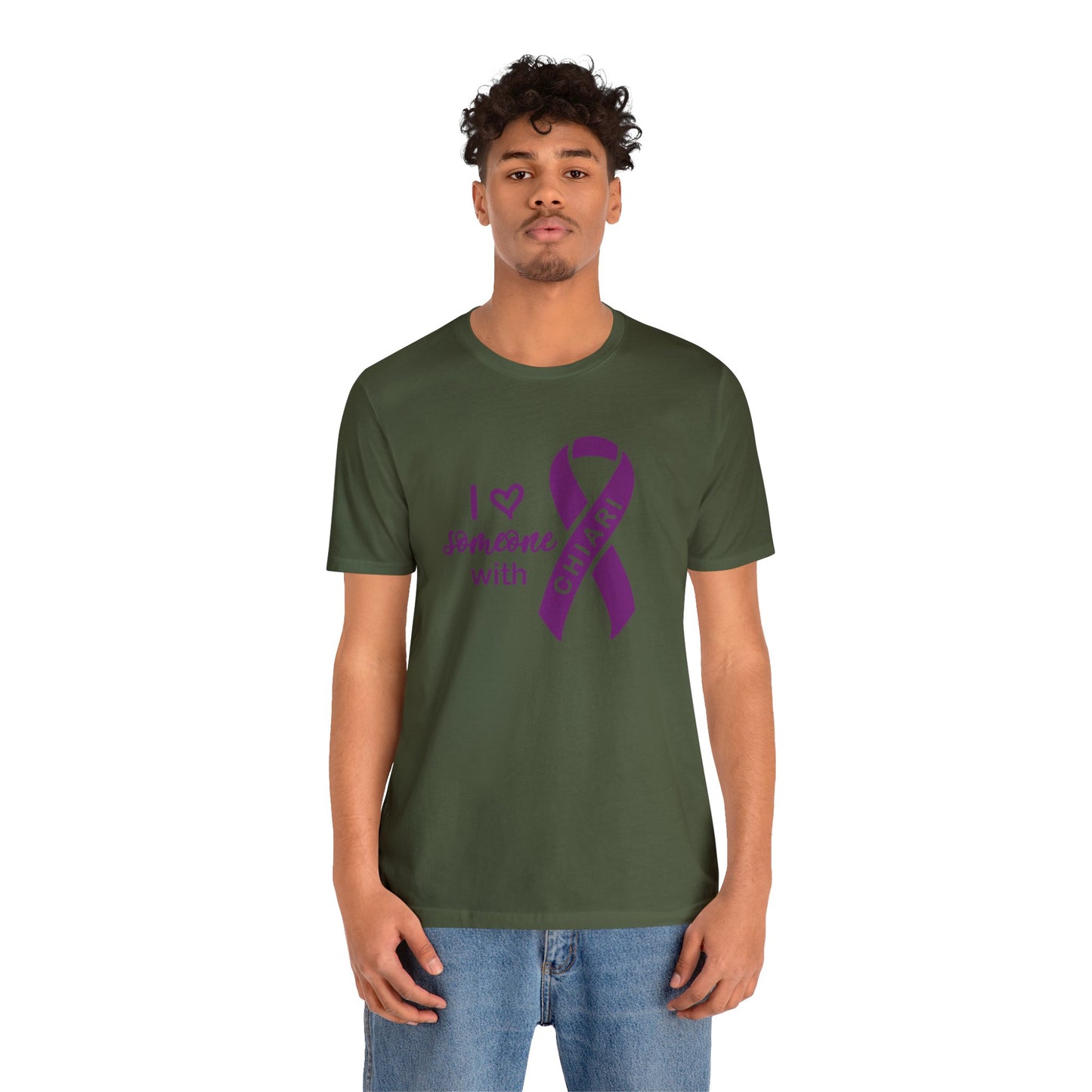 I love someone w/Chiari Unisex Jersey Tee