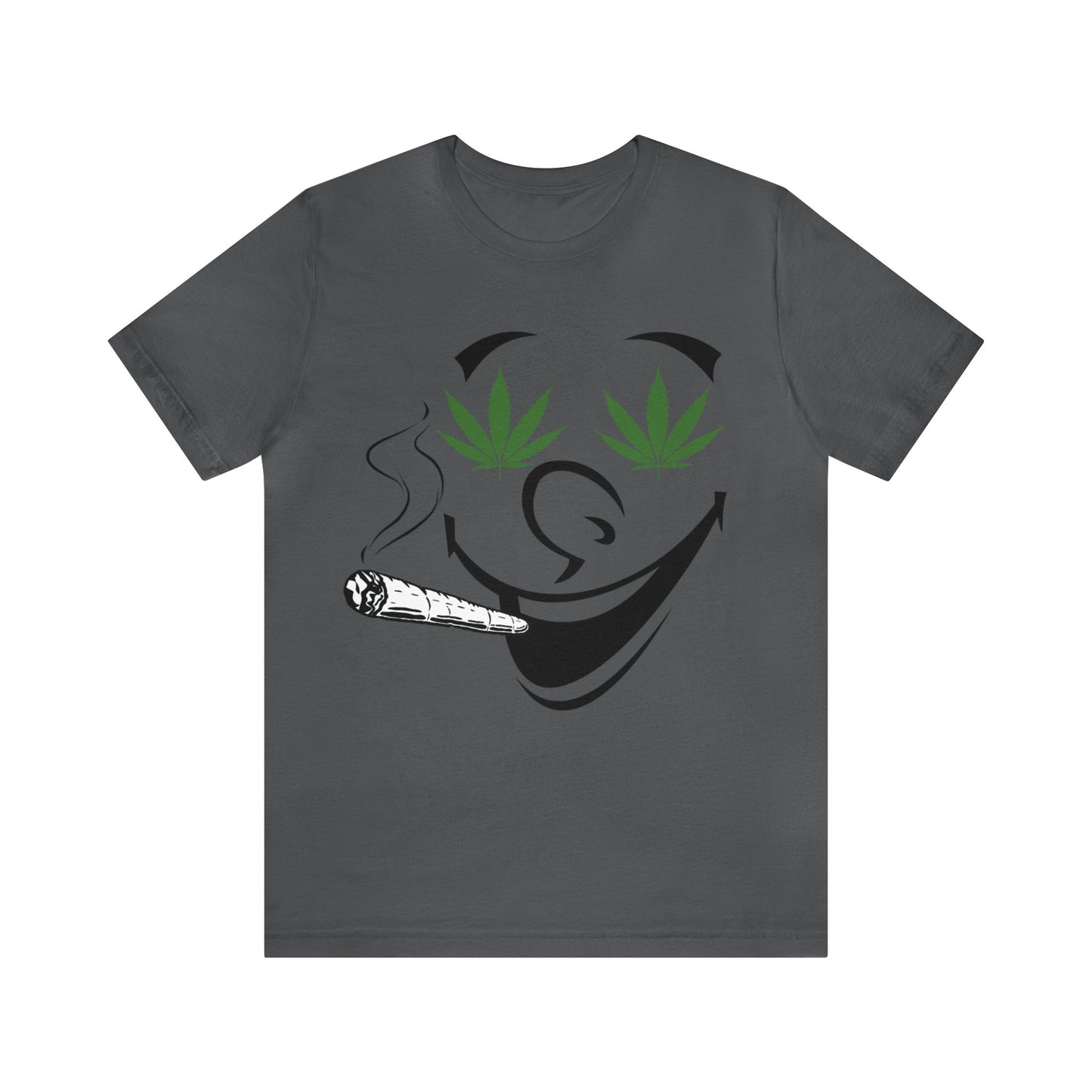 Smiling Smoking Cannibas Unisex Jersey Tee