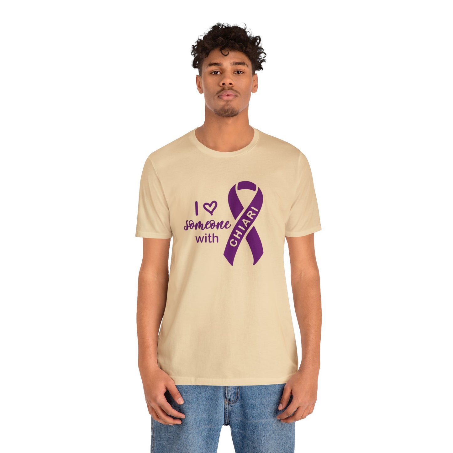 I love someone w/Chiari Unisex Jersey Tee