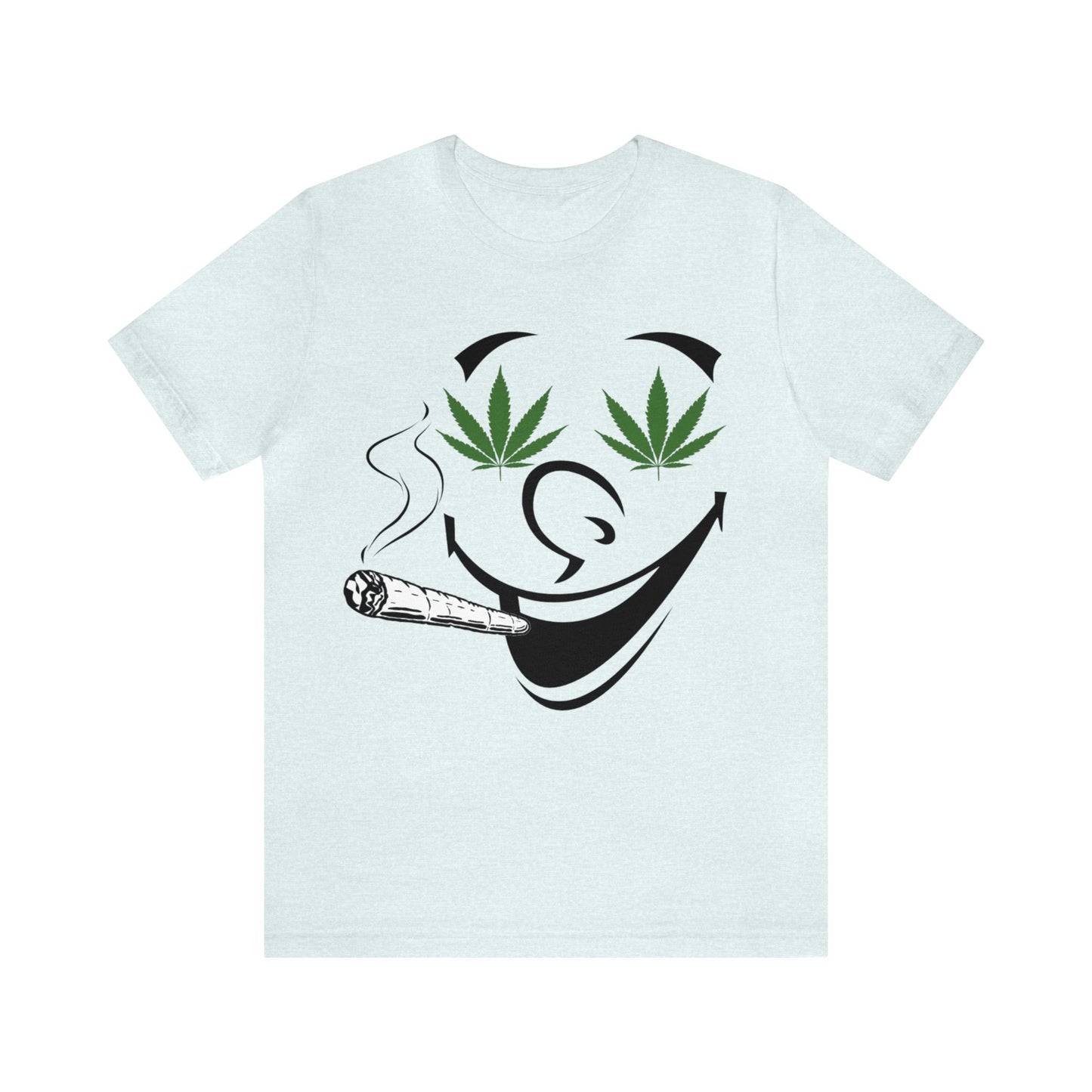 Smiling Smoking Cannibas Unisex Jersey Tee