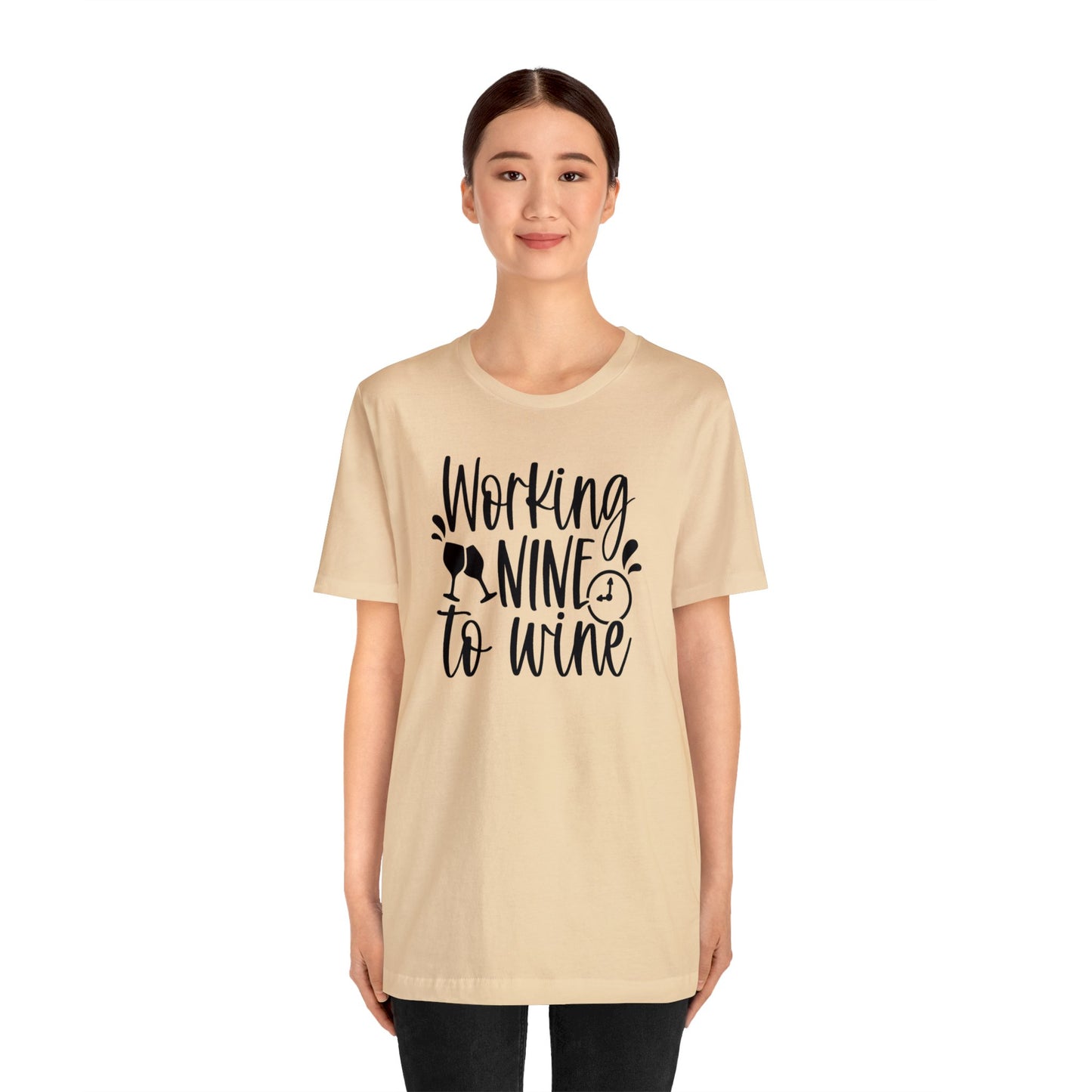 Working Nine to Wine Unisex Jersey Tee