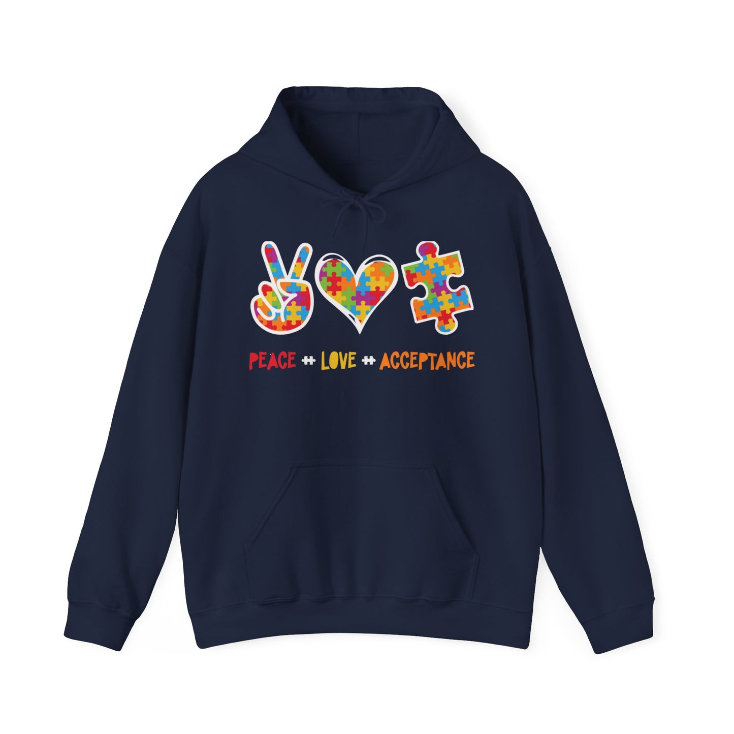 Peace Love Acceptance Heavy Blend™ Hooded Sweatshirt