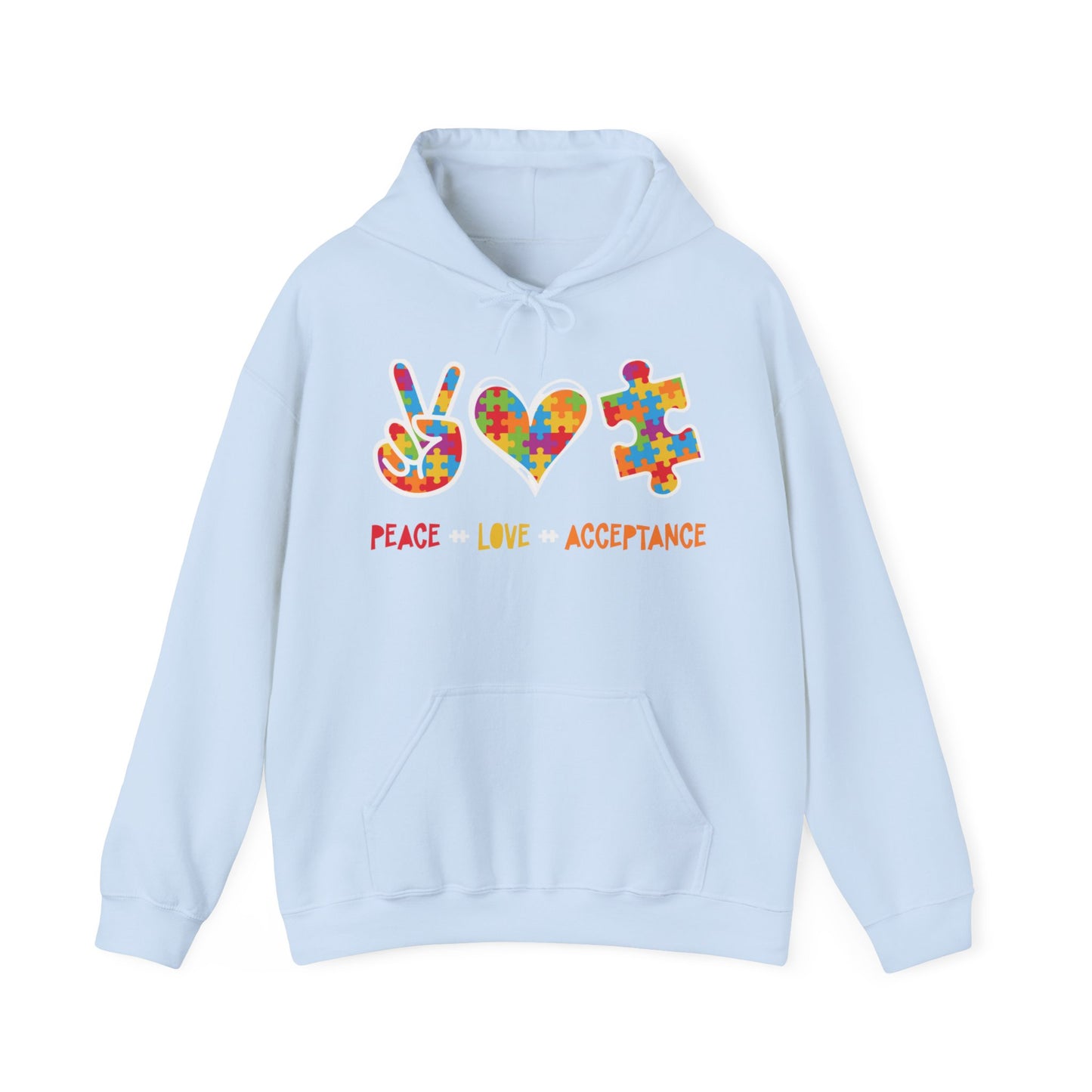 Peace Love Acceptance Heavy Blend™ Hooded Sweatshirt