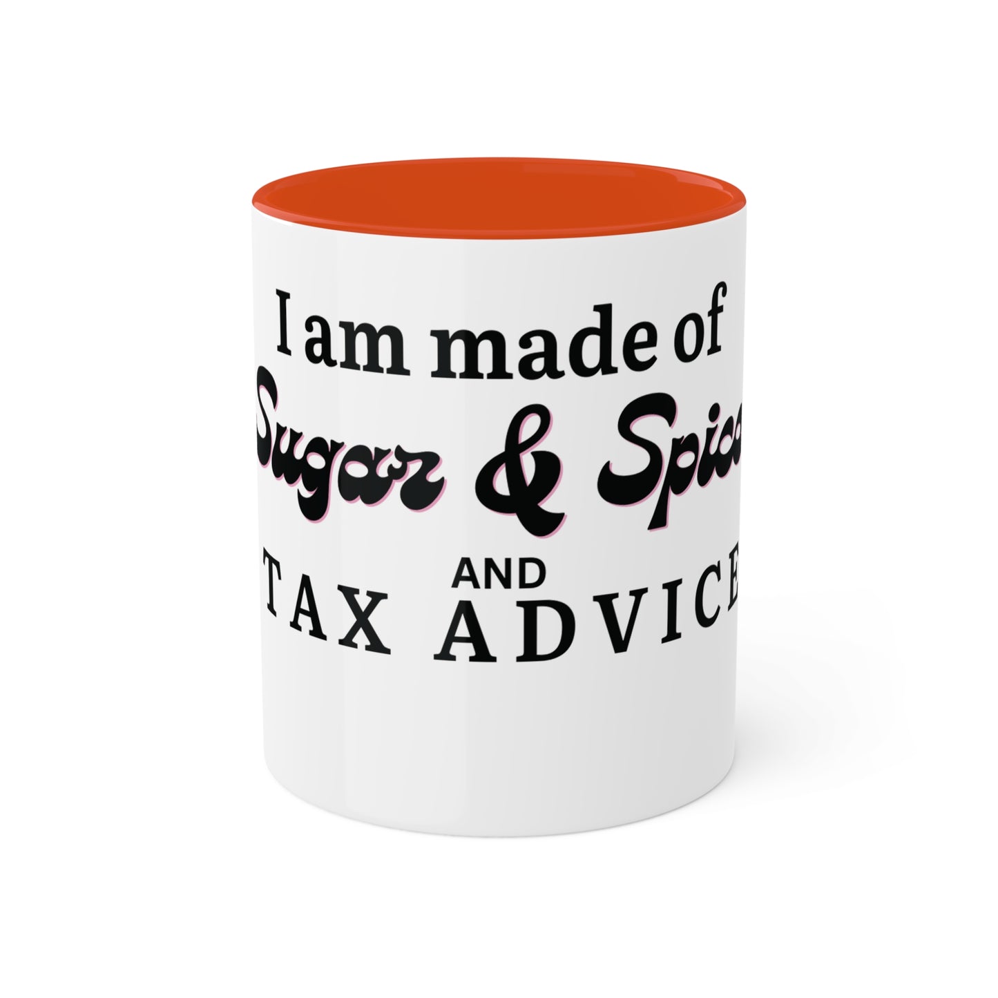 Sugar & Spice Tax Advice, Custom Personalized Mug