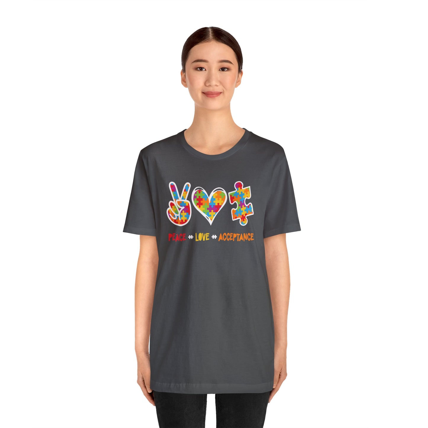 Peace, Love, Acceptance Unisex Jersey Tee