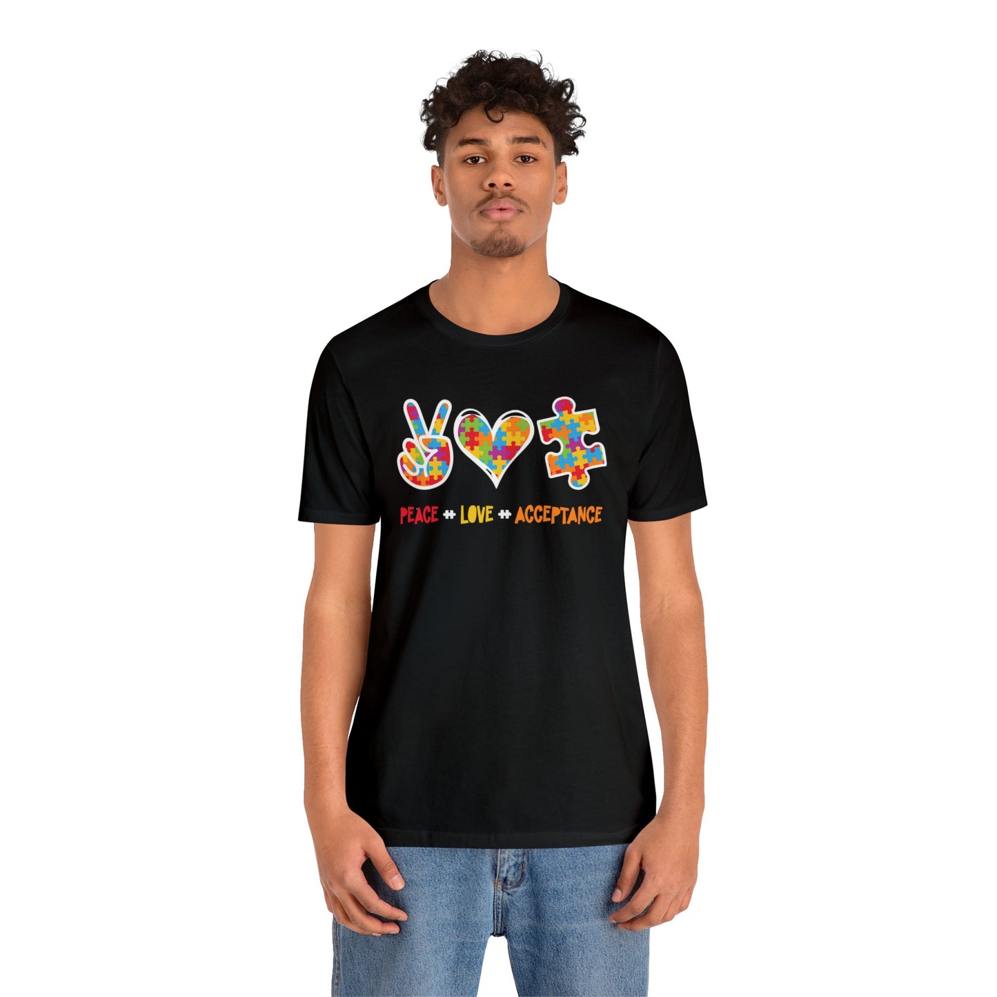 Peace, Love, Acceptance Unisex Jersey Tee