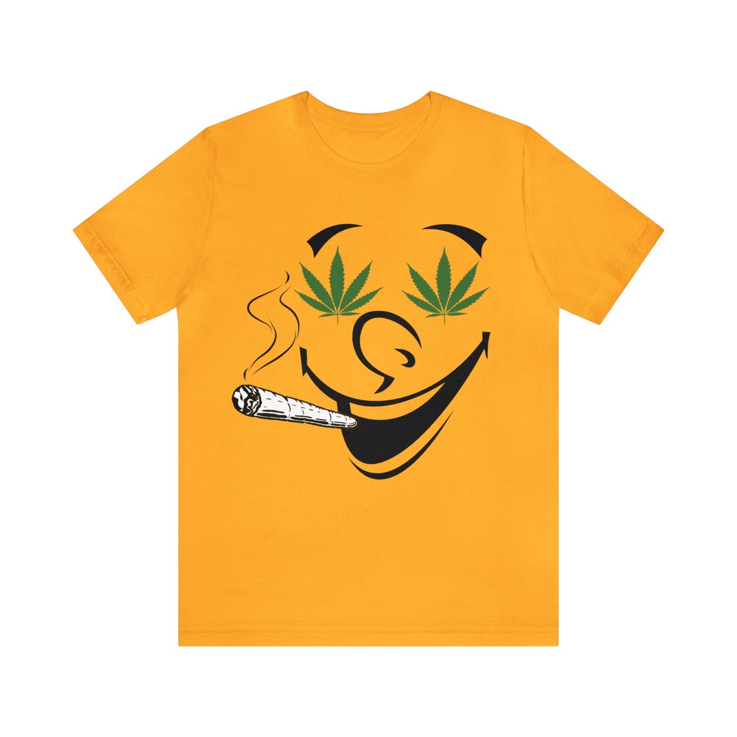 Smiling Smoking Cannibas Unisex Jersey Tee