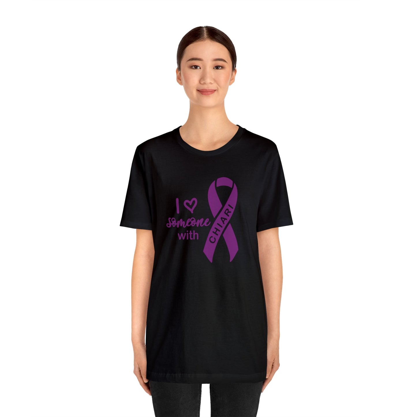 I love someone w/Chiari Unisex Jersey Tee