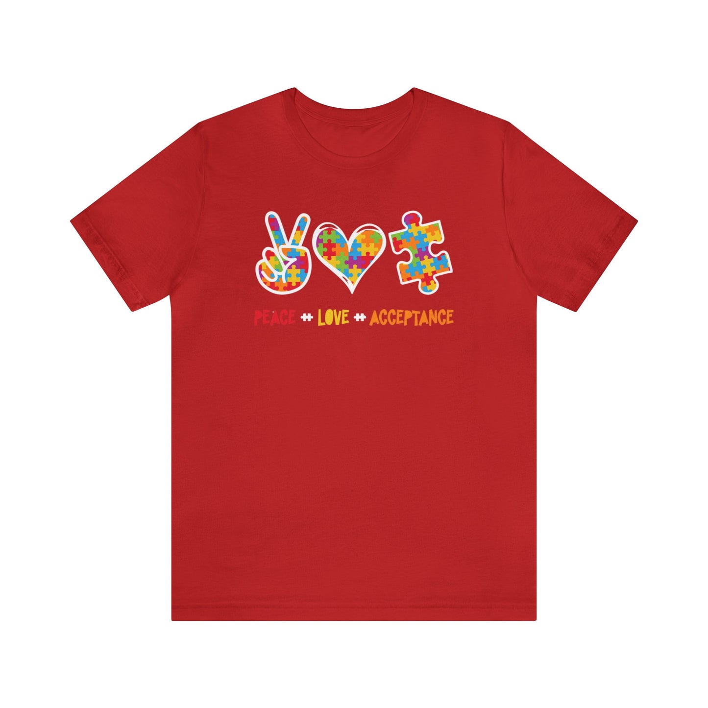 Peace, Love, Acceptance Unisex Jersey Tee