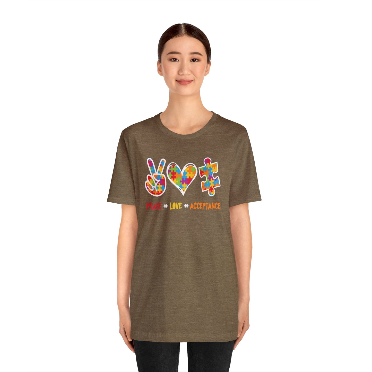 Peace, Love, Acceptance Unisex Jersey Tee