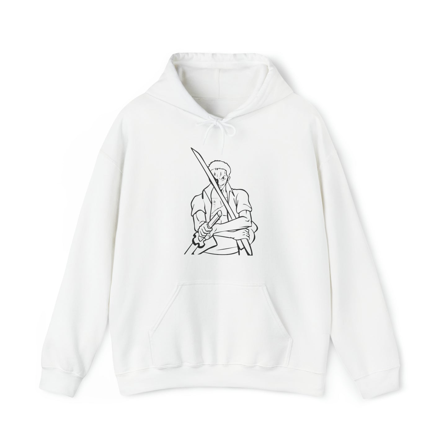 Zoro Sword Anime Unisex Blend™ Hooded Sweatshirt