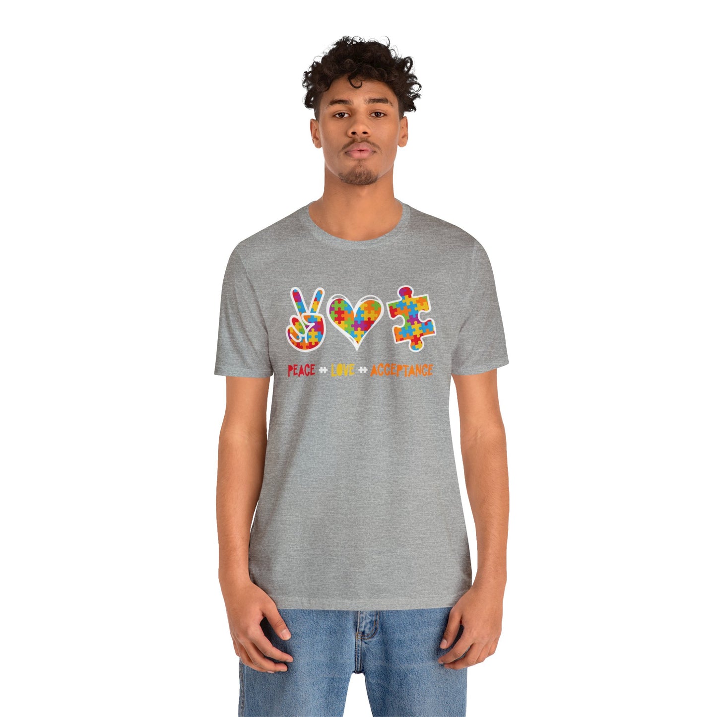 Peace, Love, Acceptance Unisex Jersey Tee