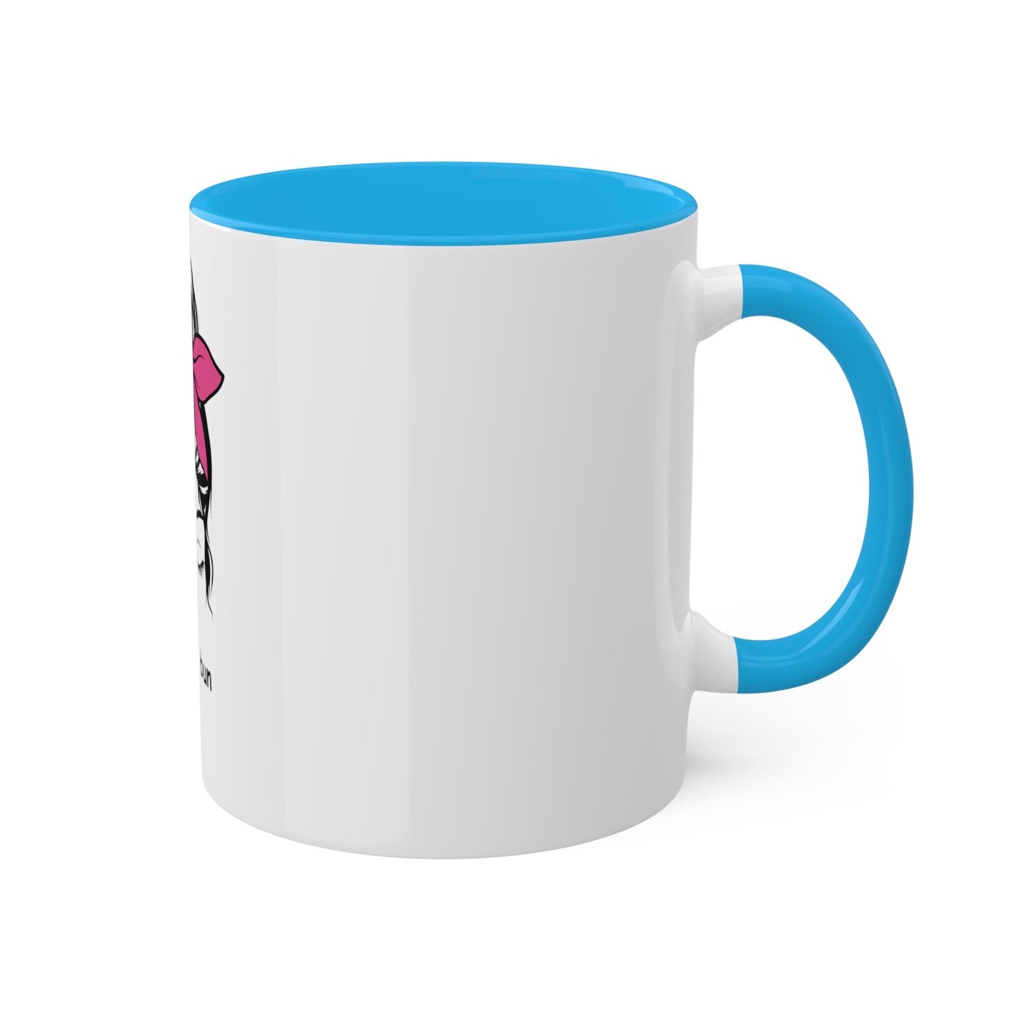 Messybun w/pink bow Custom Personalized Mug