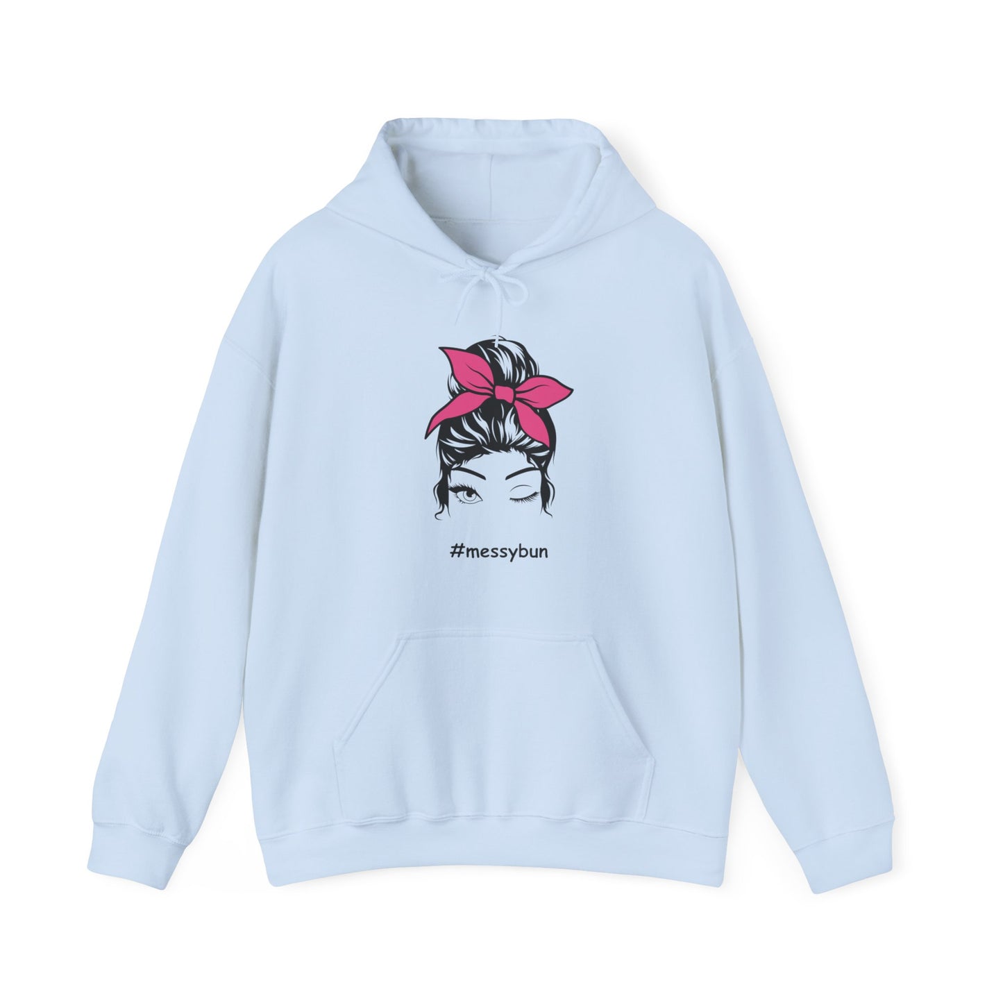 Messybun w/pinkbow Blend™ Hooded Sweatshirt