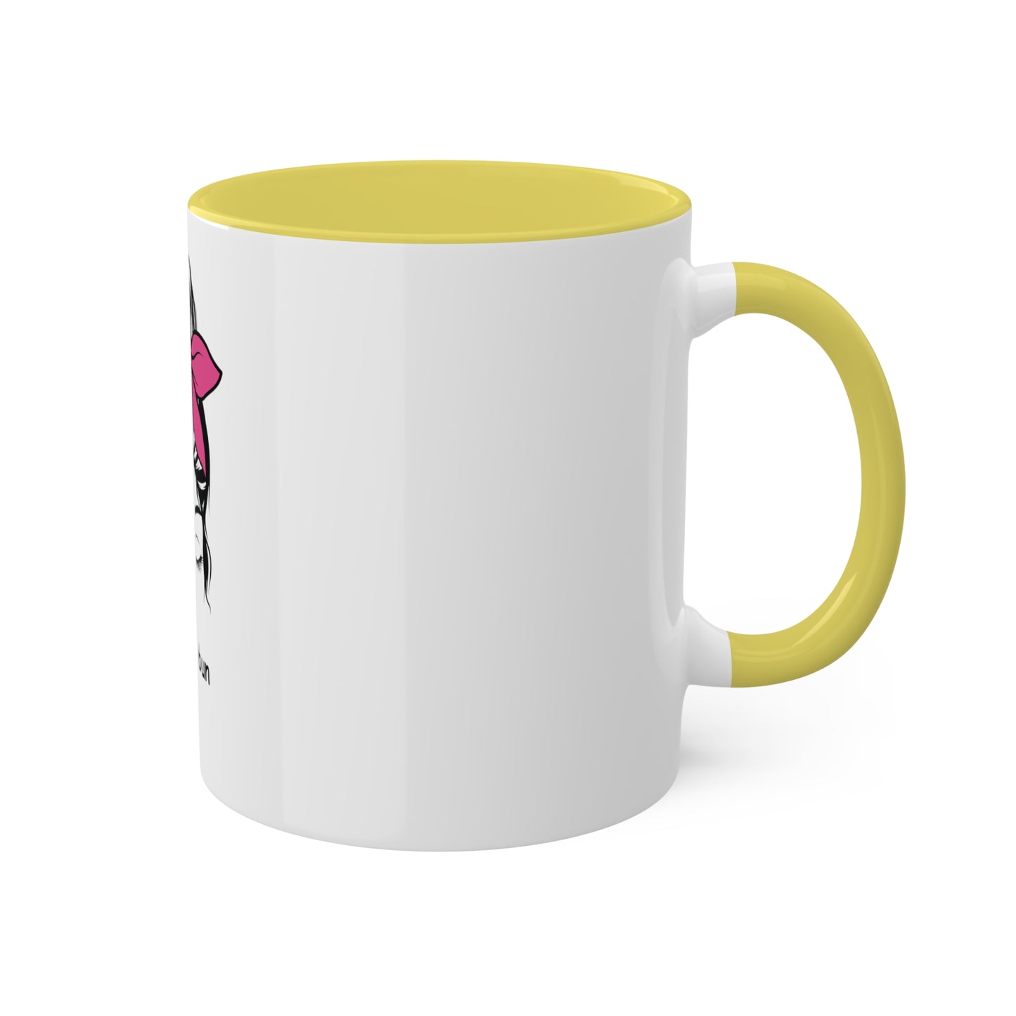 Messybun w/pink bow Custom Personalized Mug