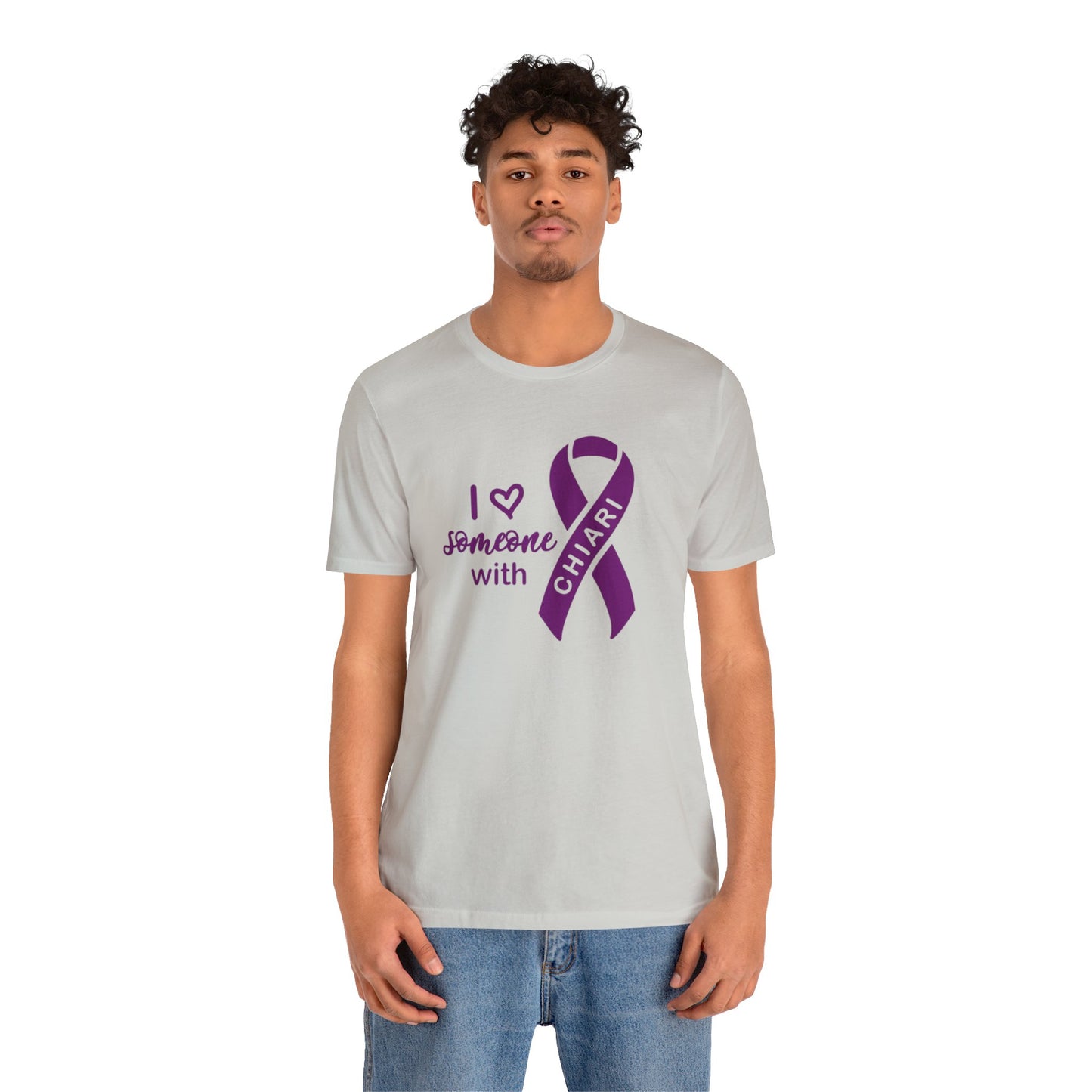 I love someone w/Chiari Unisex Jersey Tee