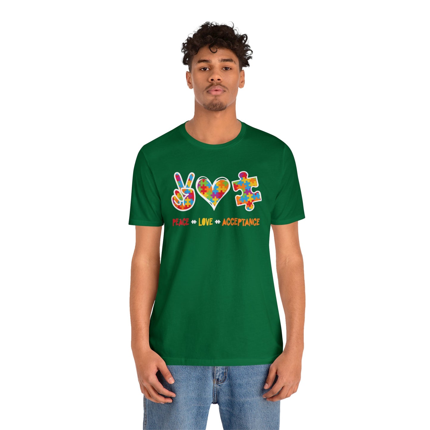 Peace, Love, Acceptance Unisex Jersey Tee