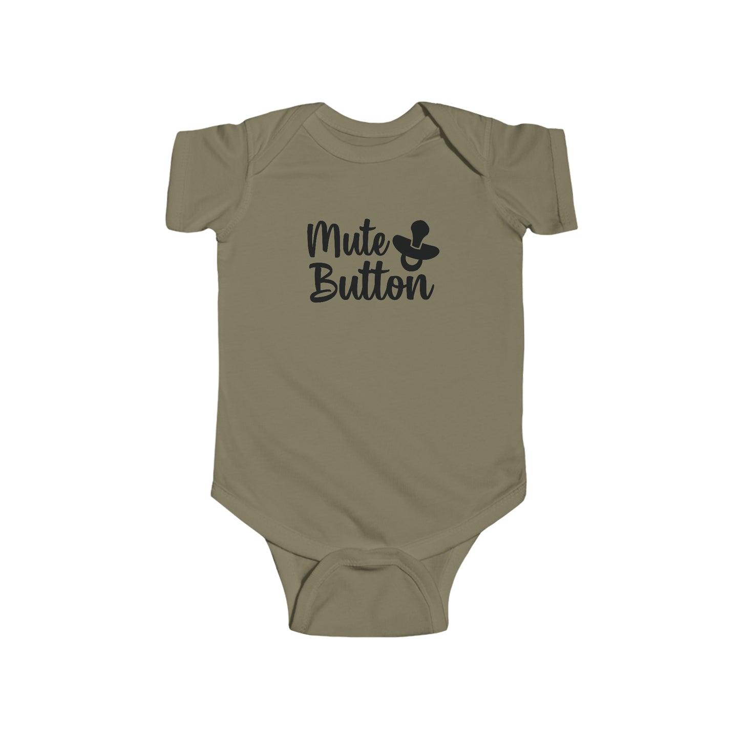 Mute Button Infant Jersey Bodysuit Onesie