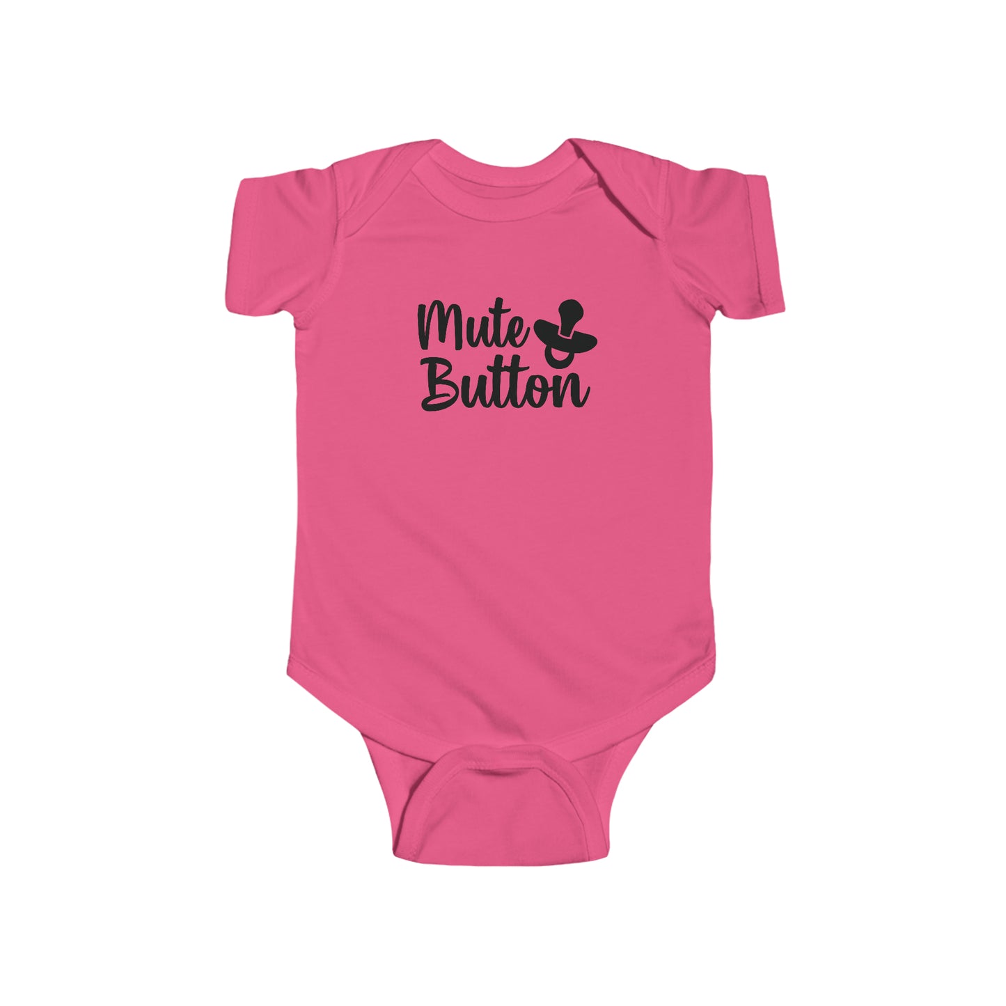 Mute Button Infant Jersey Bodysuit Onesie