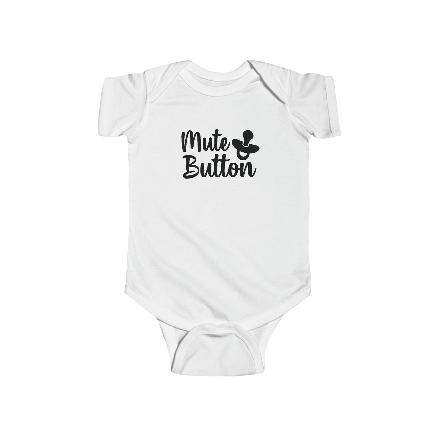 Mute Button Infant Jersey Bodysuit Onesie