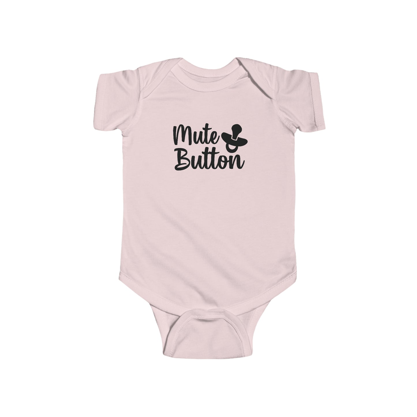 Mute Button Infant Jersey Bodysuit Onesie