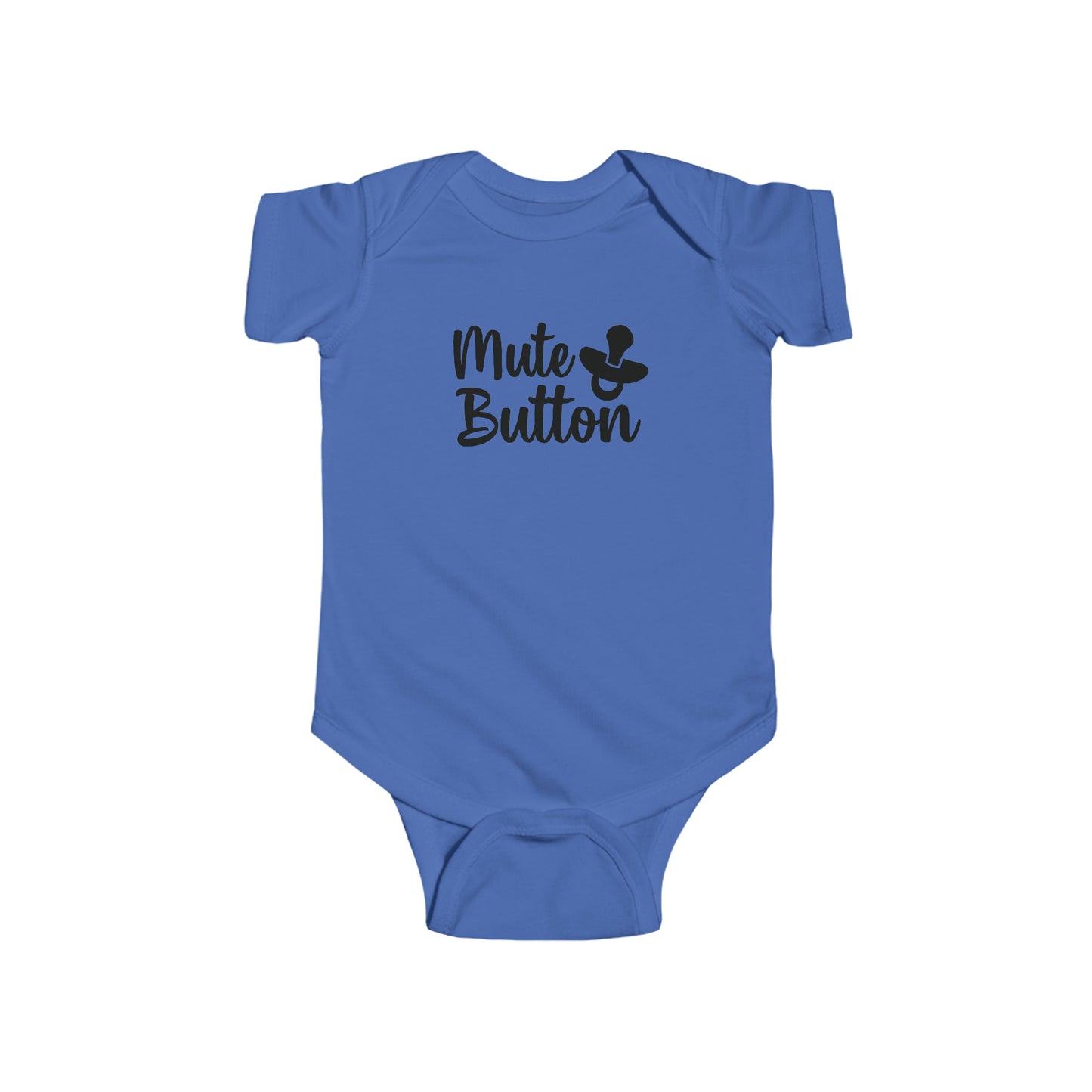 Mute Button Infant Jersey Bodysuit Onesie