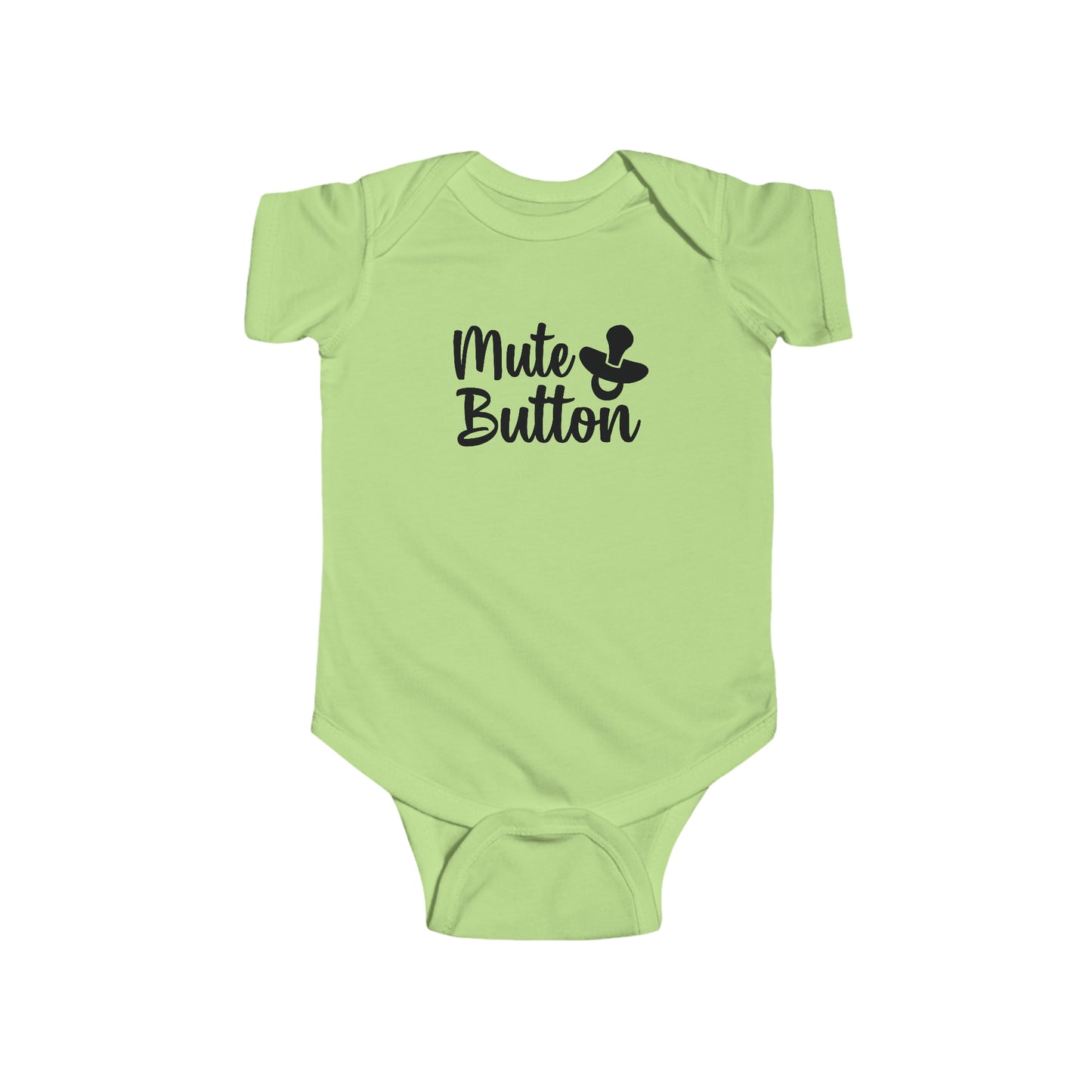 Mute Button Infant Jersey Bodysuit Onesie