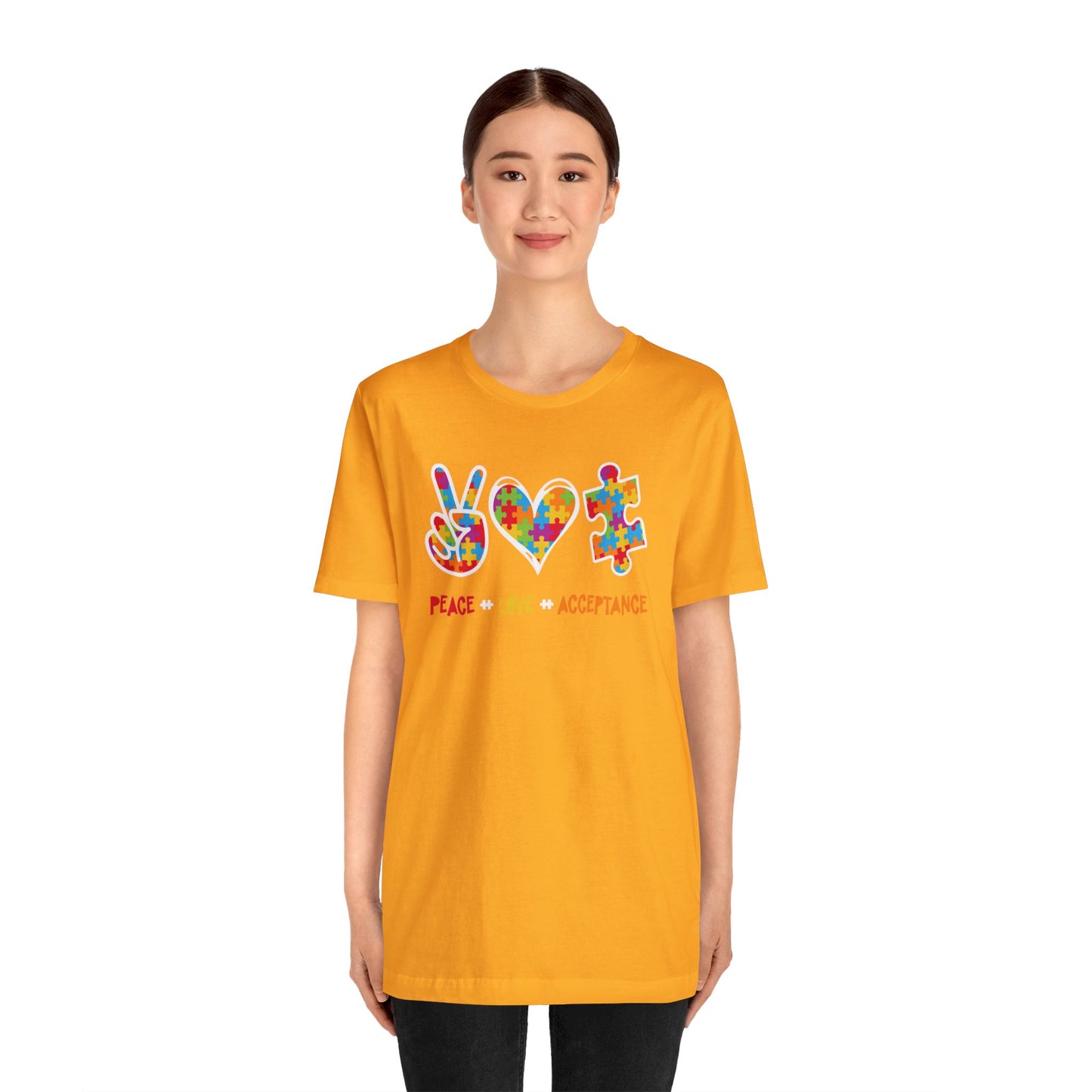 Peace, Love, Acceptance Unisex Jersey Tee