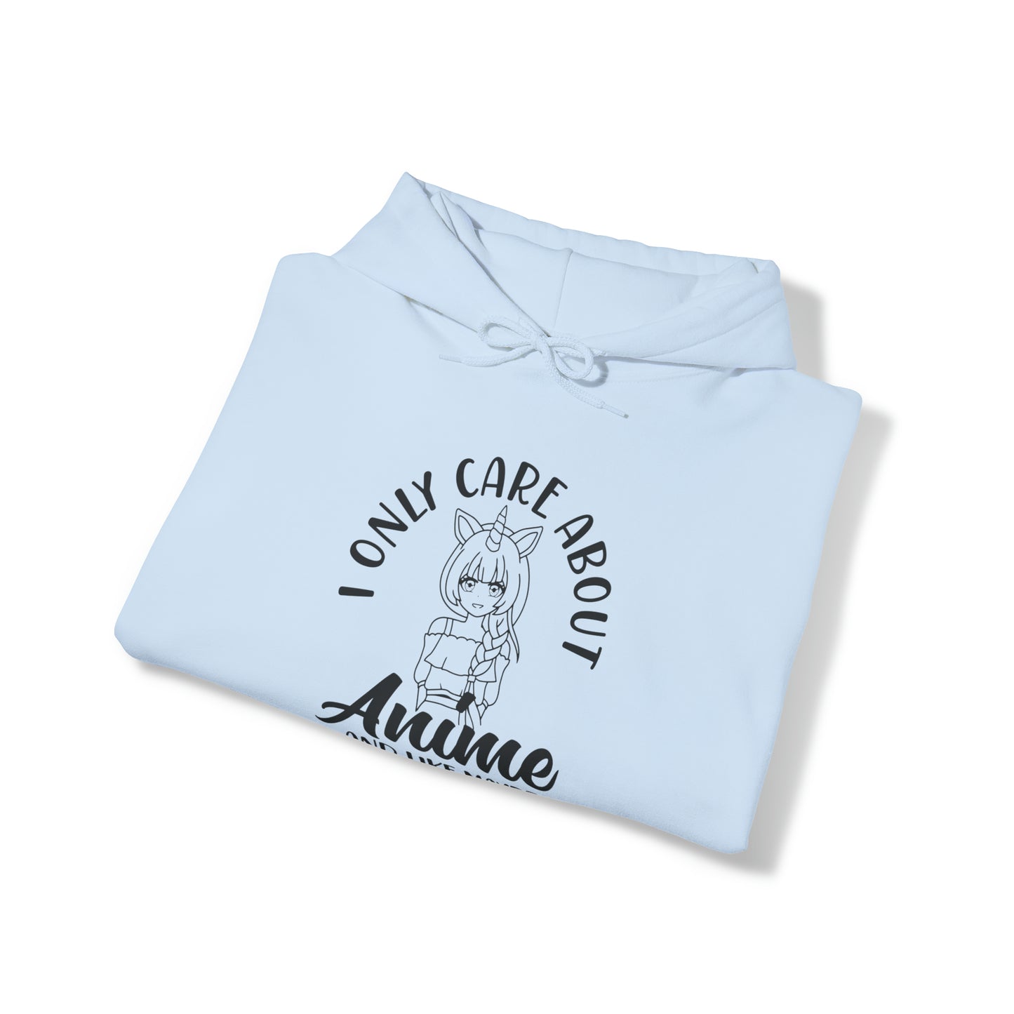 I Only Care About Anime Unisex Blend™ Hooded Sweatshirt