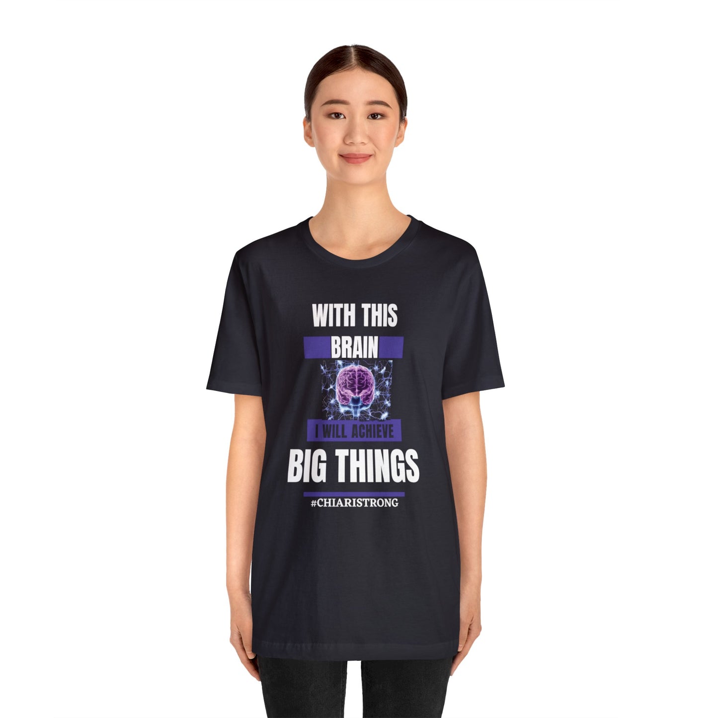 With this Brain I will Achieve Big Things Unisex Jersey Tee