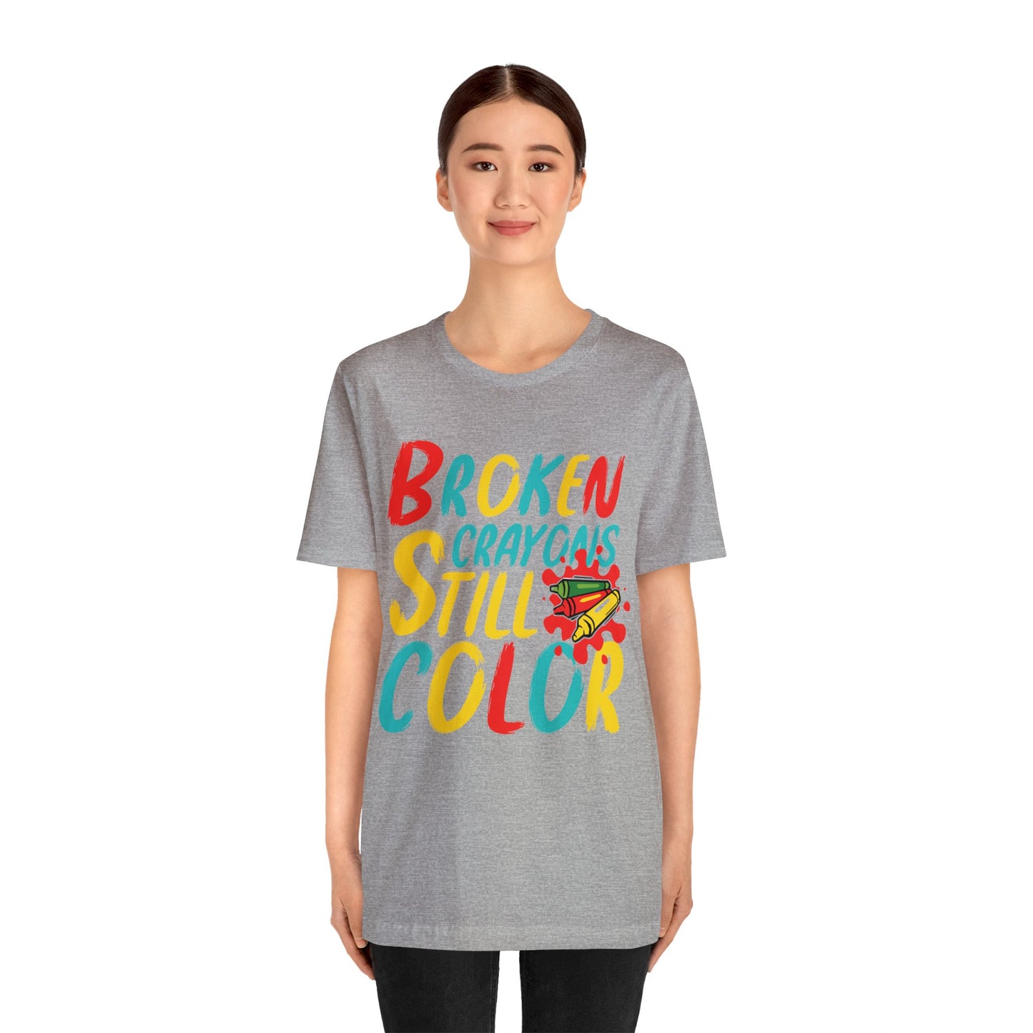 Broken Crayons still Color Unisex Jersey Tee