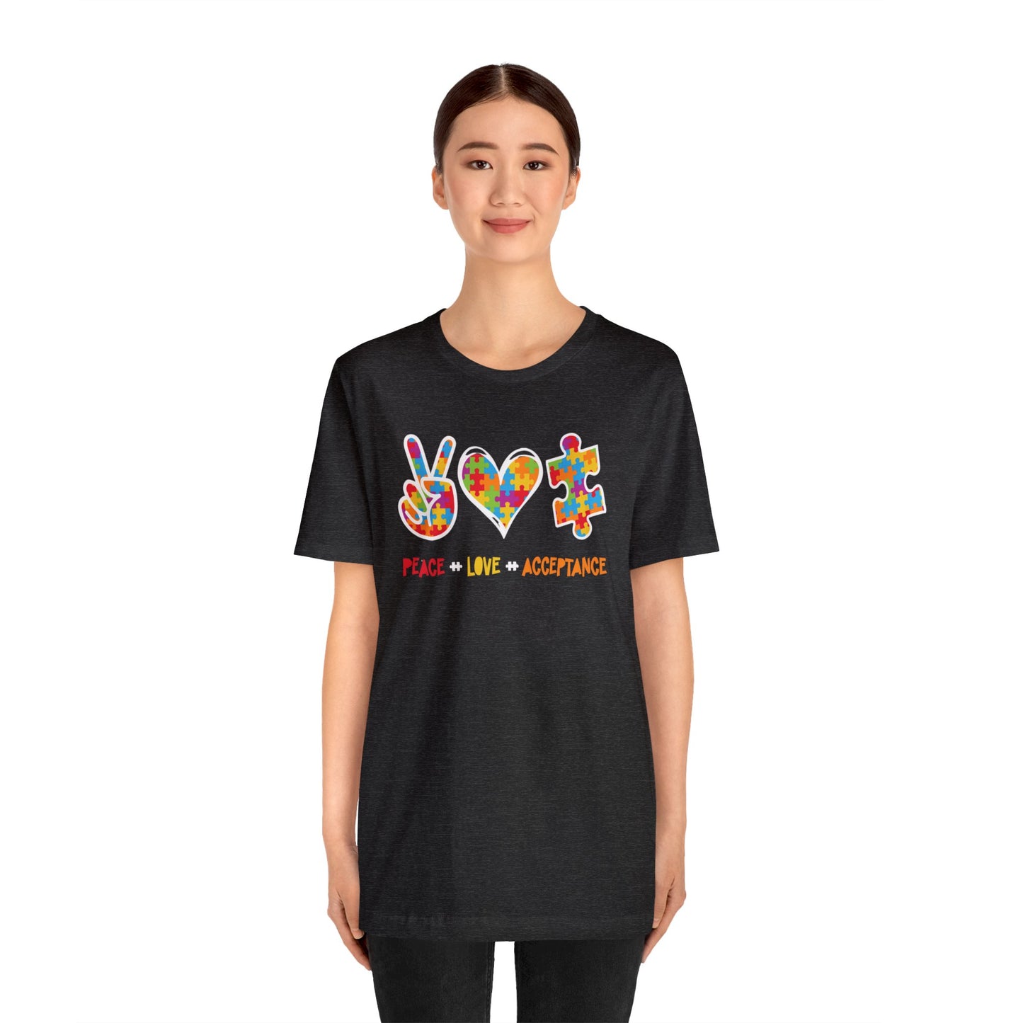 Peace, Love, Acceptance Unisex Jersey Tee