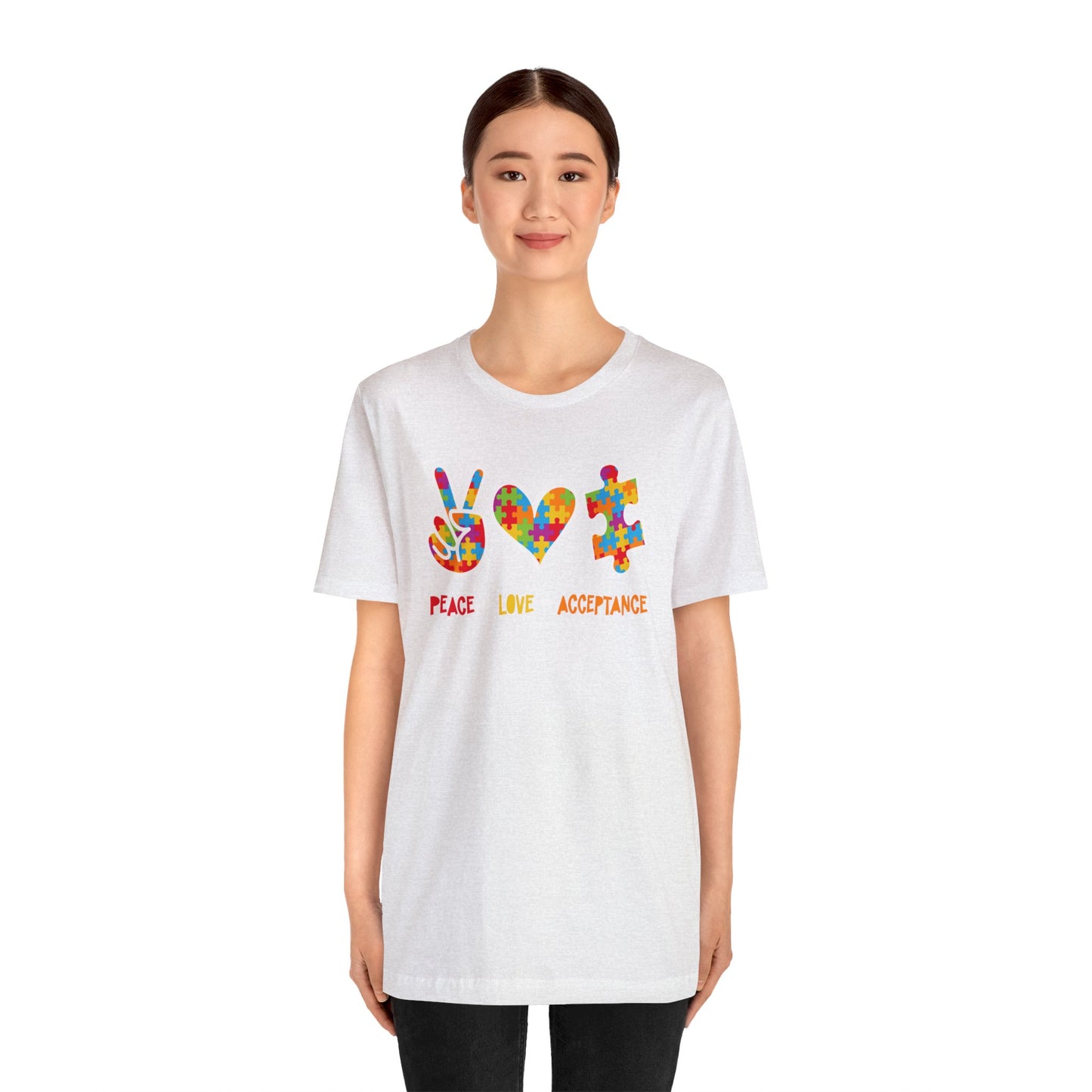 Peace, Love, Acceptance Unisex Jersey Tee