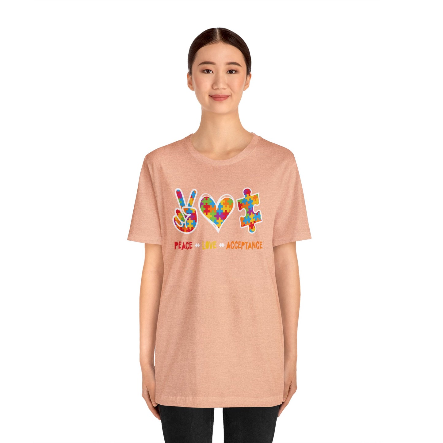 Peace, Love, Acceptance Unisex Jersey Tee