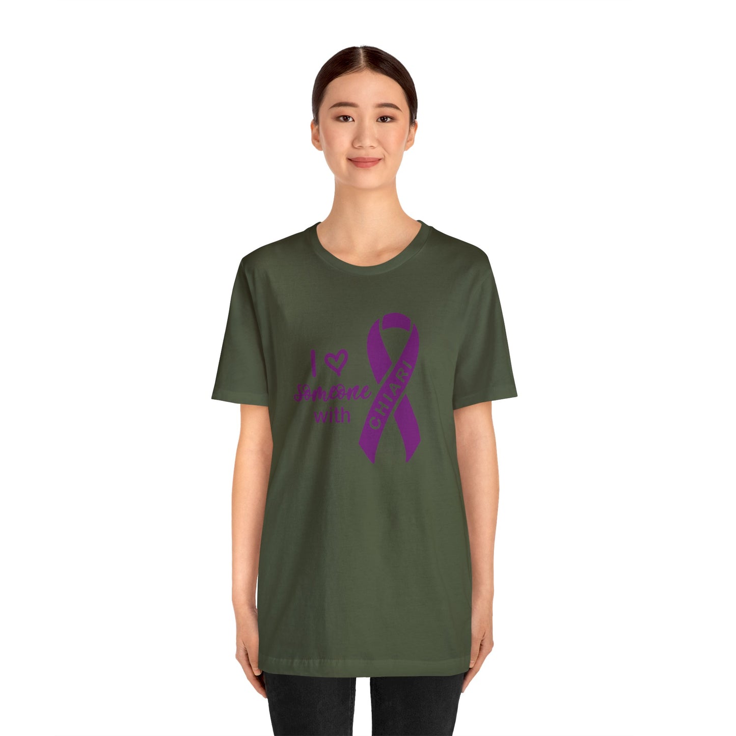 I love someone w/Chiari Unisex Jersey Tee